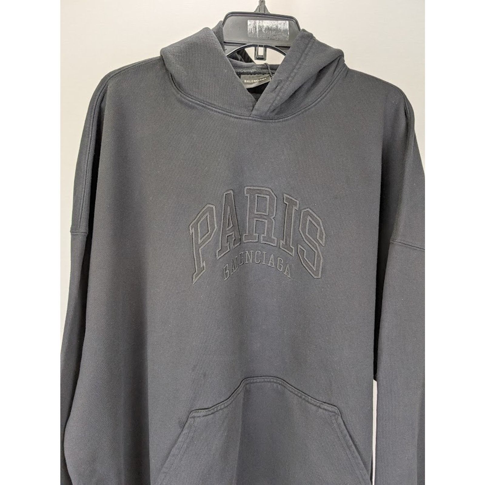 Balenciaga o1rshd1 Paris Balenciaga Logo Hoodie in Black Size US XXL / EU 58 / 5 - 3 Thumbnail