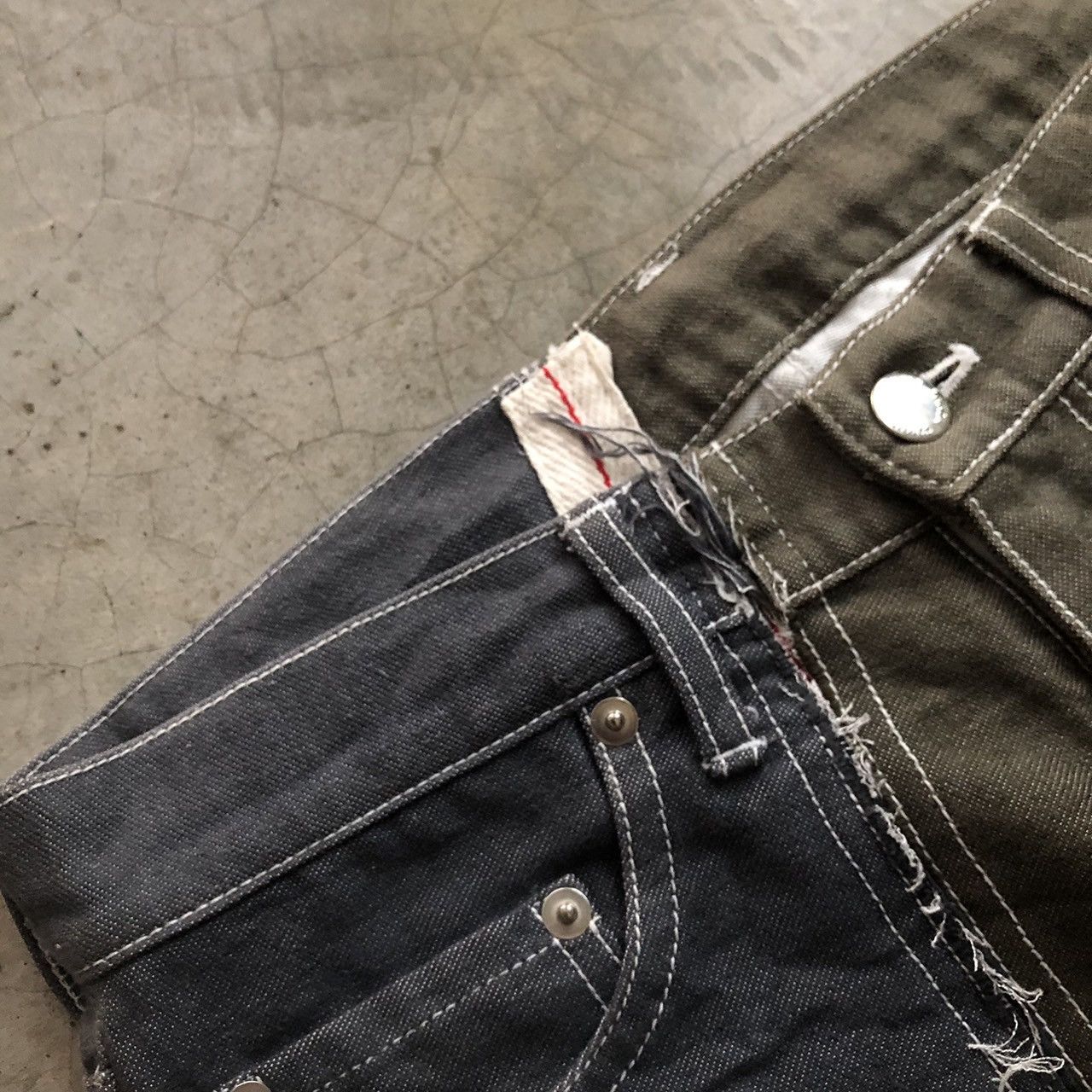 Comme des Garcons Comme Des Garçons AD2000 Reconstructed Spilt Denim Size US 30 / EU 46 - 4 Thumbnail