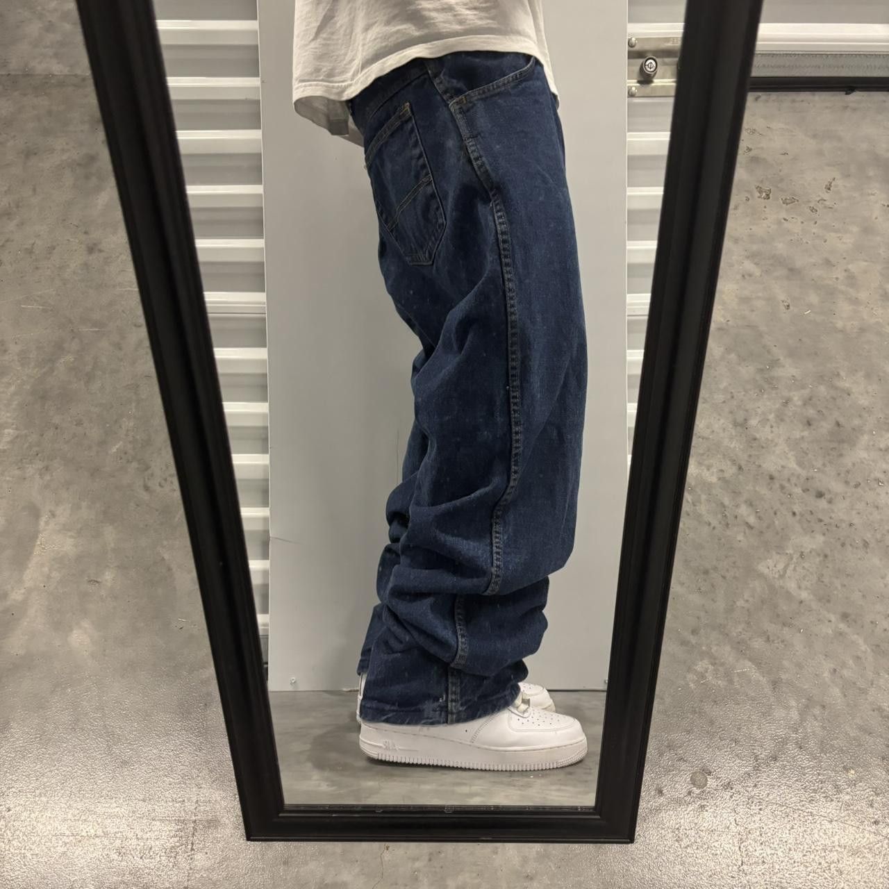 Japanese Brand × Vintage Crazy Vintage Y2K/2000s Dark Blue Wash Essential Denim Jeans! Size US 34 / EU 50 - 2 Thumbnail