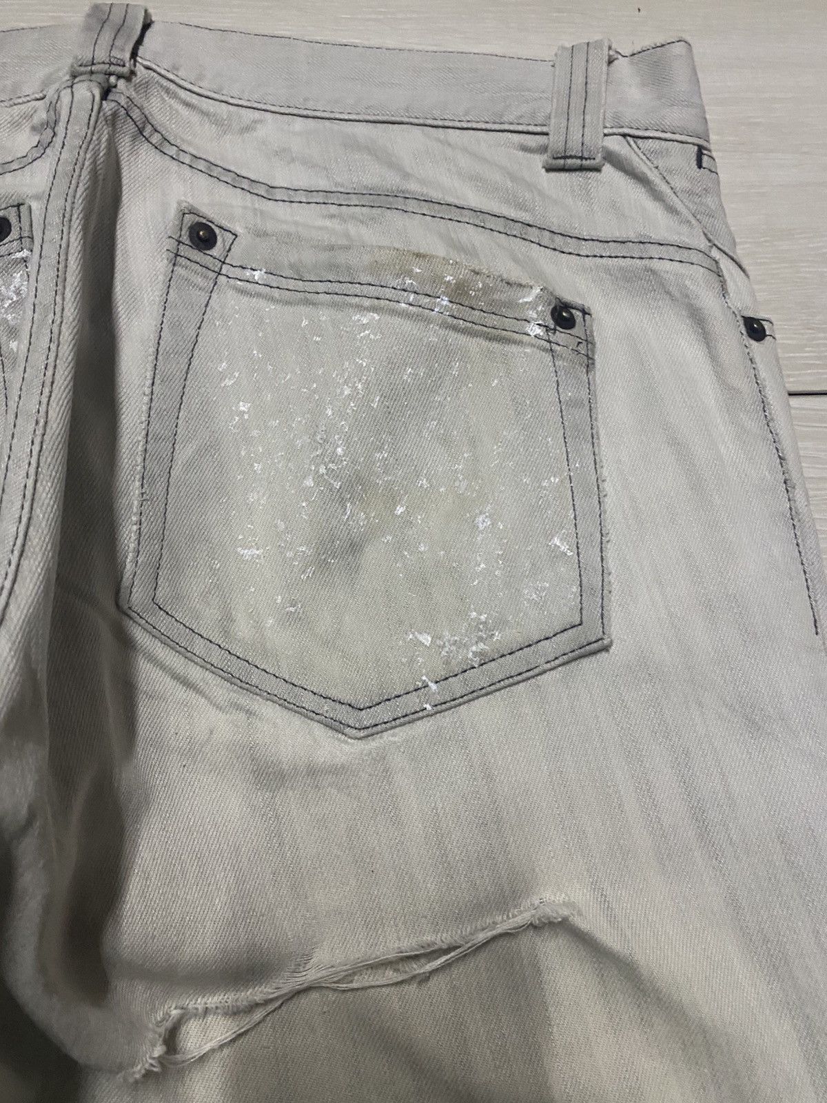 JOSEPH HOMME joseph Homme Paint Splatter Effect Paint Flare Jeans Size US 33 - 10 Thumbnail