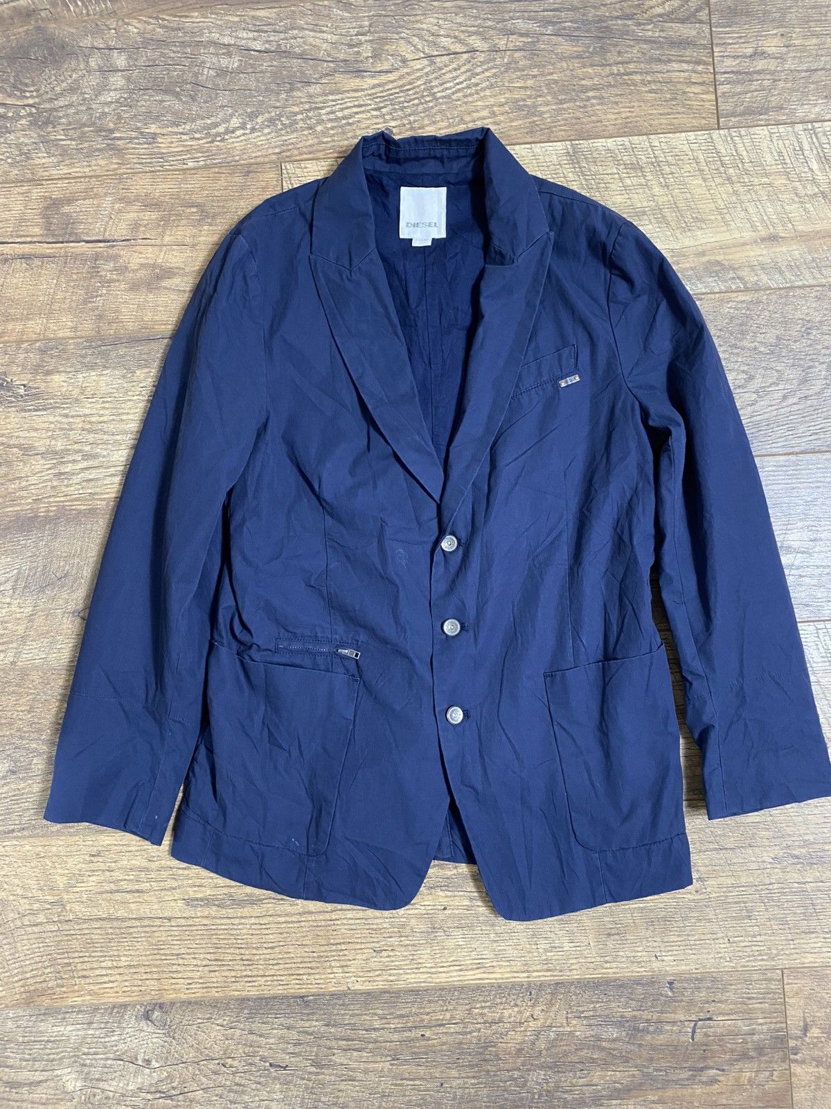 Diesel Diesel Navy Cotton Casual Blazer Sport Coat Jacket XL Size 46R - 1 Thumbnail