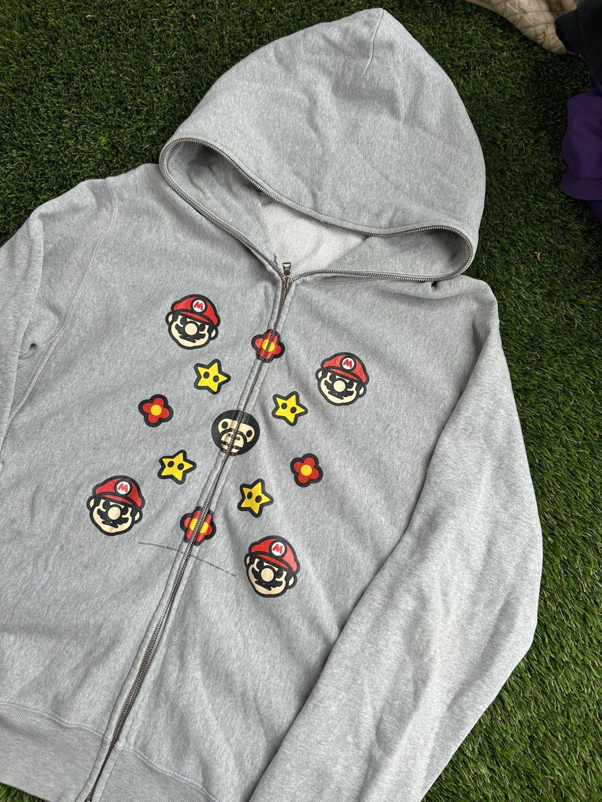 Bape Vintage 2000s BAPE x Mario Nintendo Emoticon Full Zip Hoodie Size US M / EU 48-50 / 2 - 1 Thumbnail
