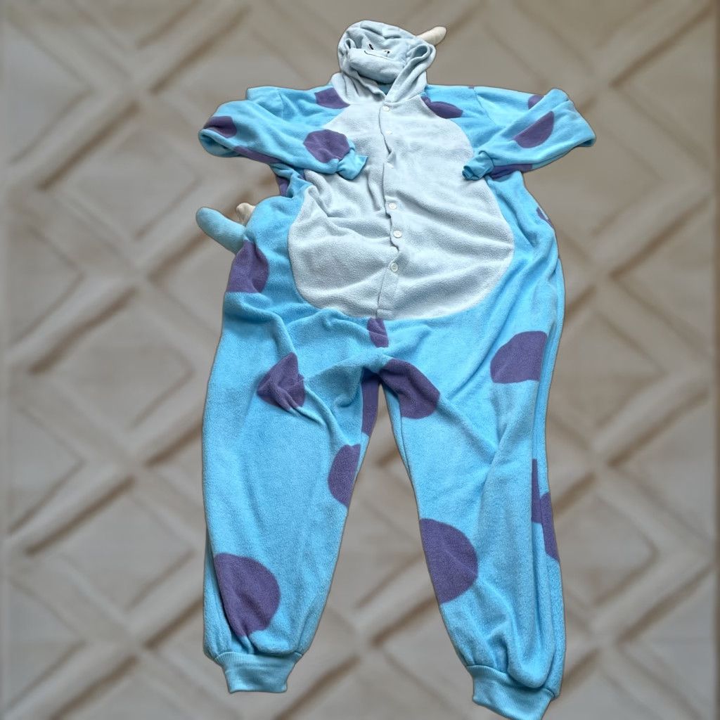 Vintage Sweetxin Plush Character PJ One Piece Hooded Blue Dinosaur Size Large New NWT Size ONE SIZE - 1 Thumbnail