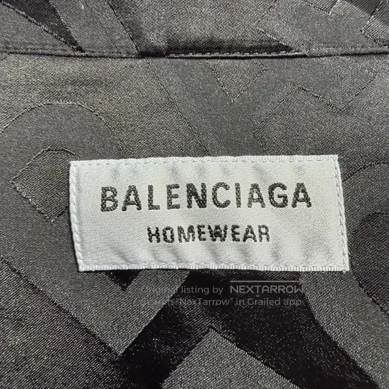 Balenciaga Balenciaga Full Logo Letter Silk Shirt Size XS / US 0-2 / IT 36-38 - 4 Thumbnail