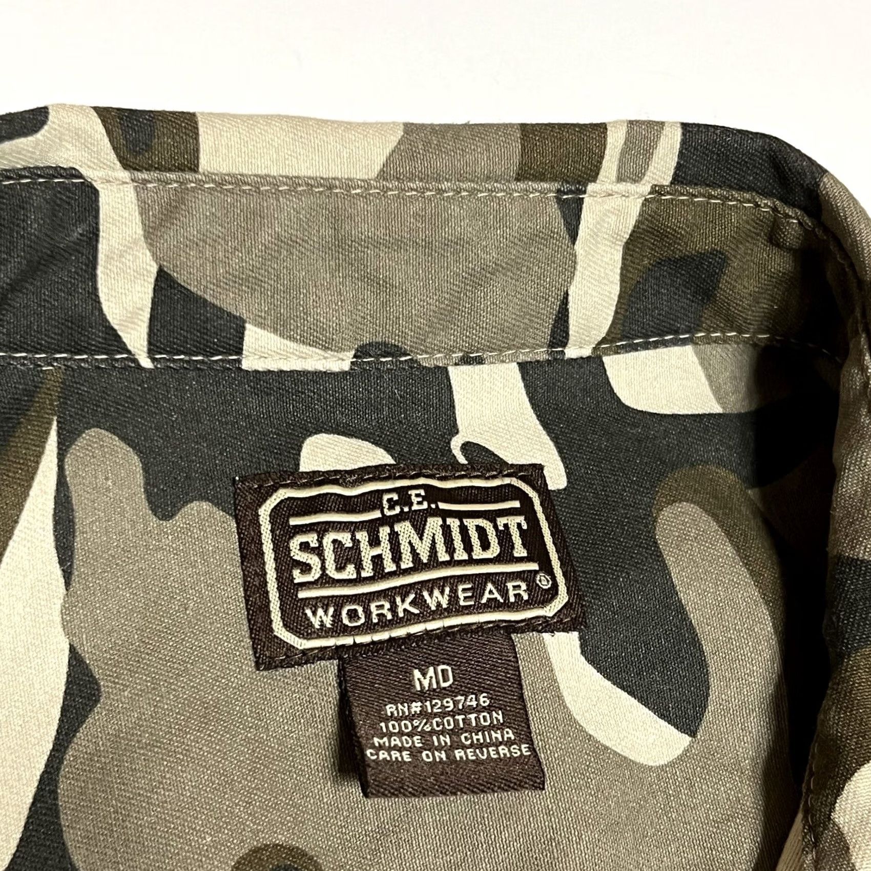 Vintage CE Schmidt Work Wear Camo Shirt Men M Sleeveless Button Pockets Size US M / EU 48-50 / 2 - 7 Thumbnail