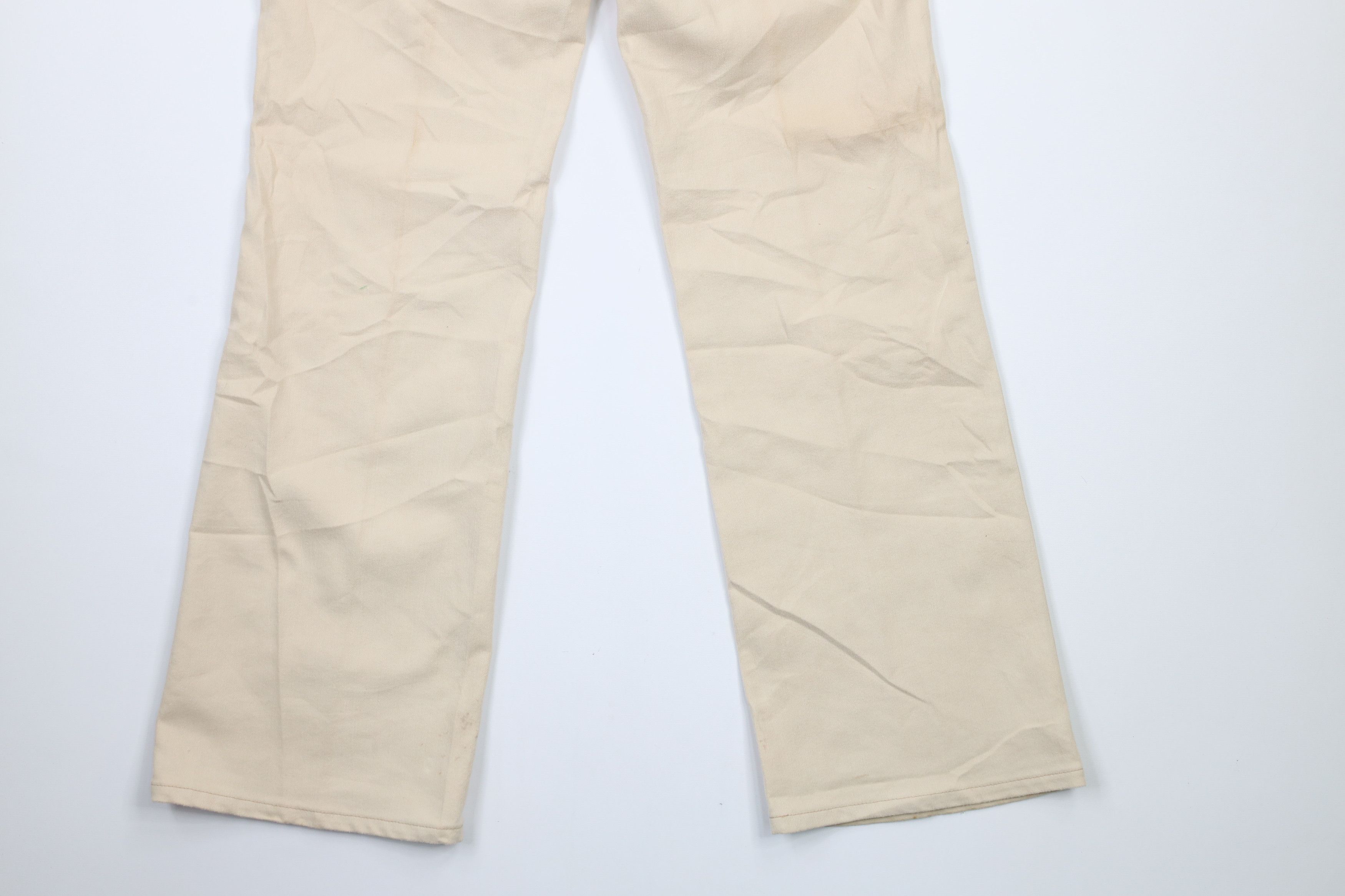 Levi's × Vintage Vintage 70s Levis Wide Leg Bell Bottoms Jeans Cream USA Size US 34 / EU 50 - 14 Thumbnail