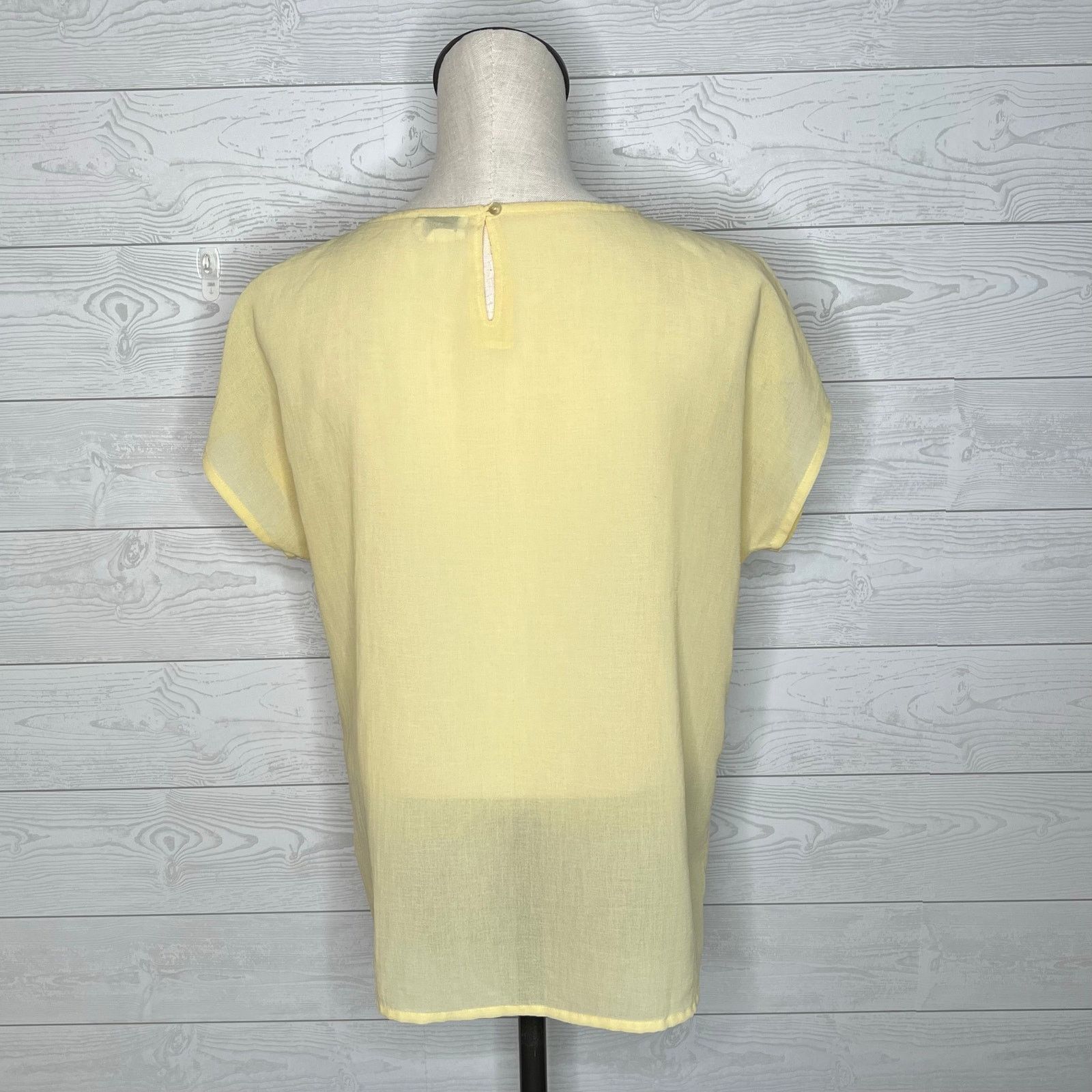 Other 80’s Vintage TanJay sunshine yellow pleated blouse Size 12 Size XL / US 12-14 / IT 48-50 - 3 Thumbnail