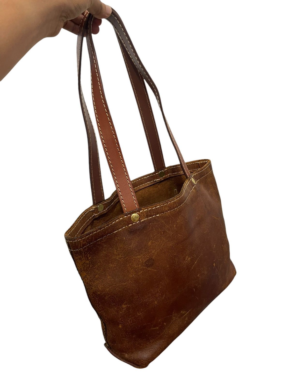 Genuine Leather Full Leather Patina Unknown Tote Shoulder Bag 1🟩0 Size ONE SIZE - 4 Thumbnail