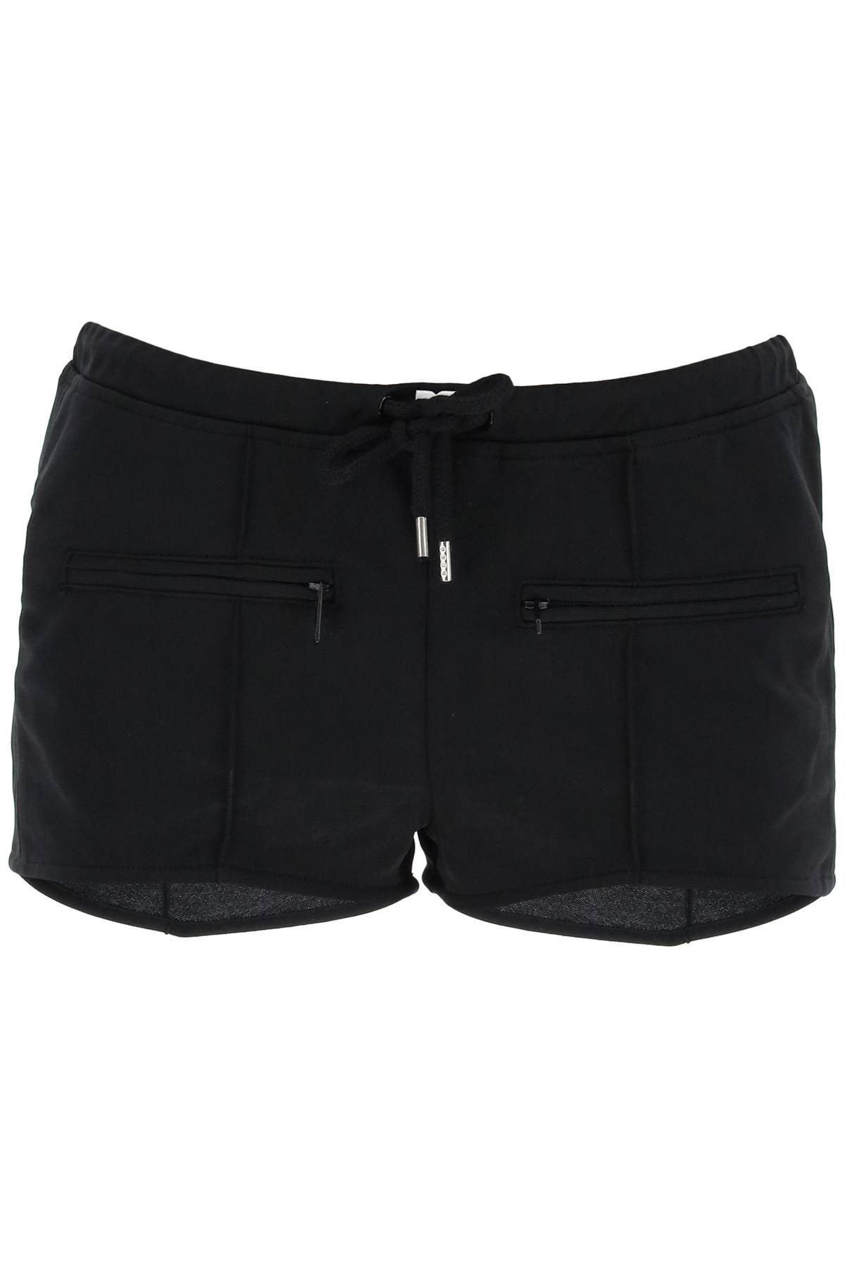 image of Courreges "jersey Interlock Mini Shorts in Nero, Women's (Size 26)