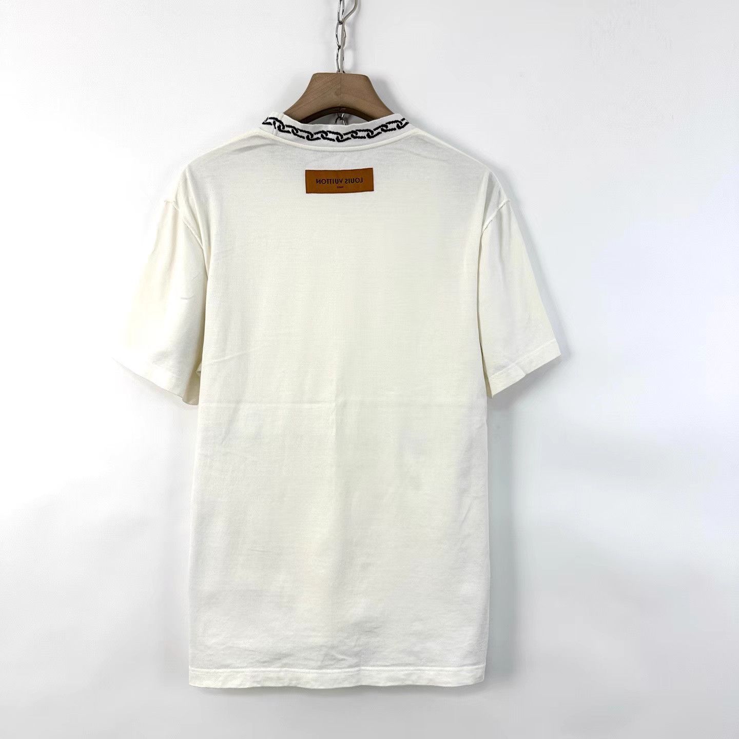 Louis Vuitton Louis Vuitton White Knit Chain Collar Short Sleeve K12 Size US M / EU 48-50 / 2 - 2 Thumbnail