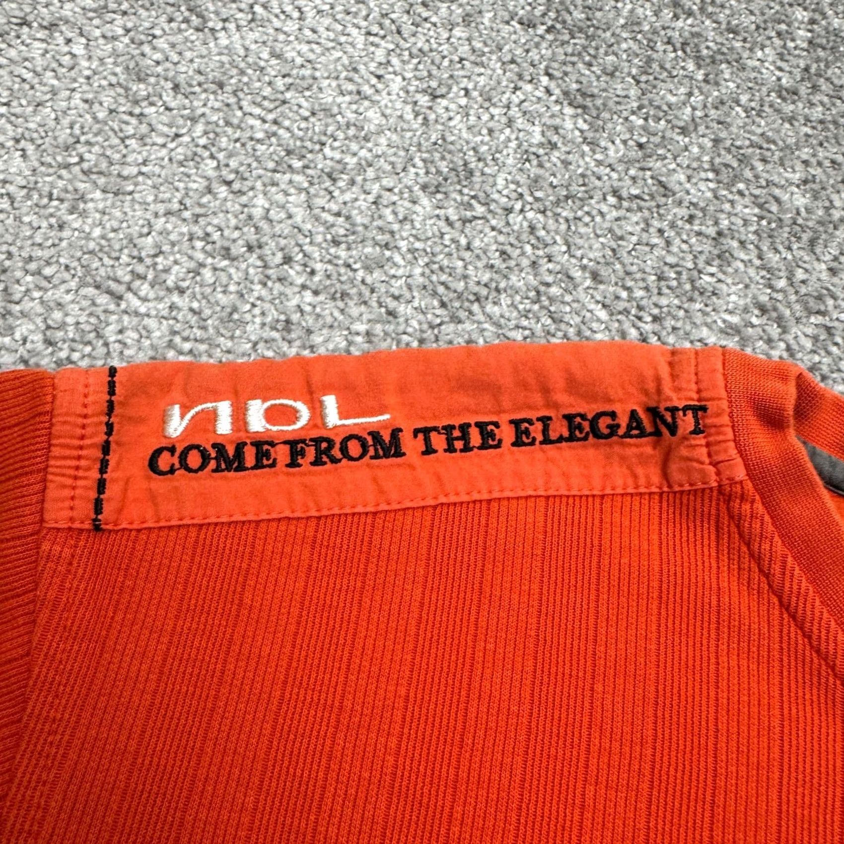 Vintage NDL Pullover Sweater Mens Medium Orange Crew Neck Rib Knit Regular Knit Shirt (All photos are actual item) Size US M / EU 48-50 / 2 - 3 Thumbnail