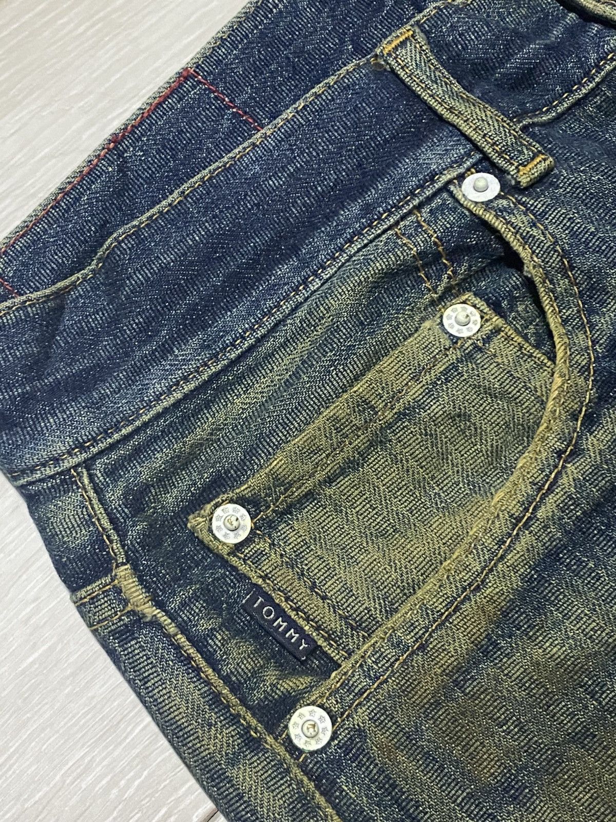 Martine Rose × Tommy Jeans Vintage Tommy Japan Mud Wash Distressed Loose Jeans Size US 32 / EU 48 - 13 Thumbnail