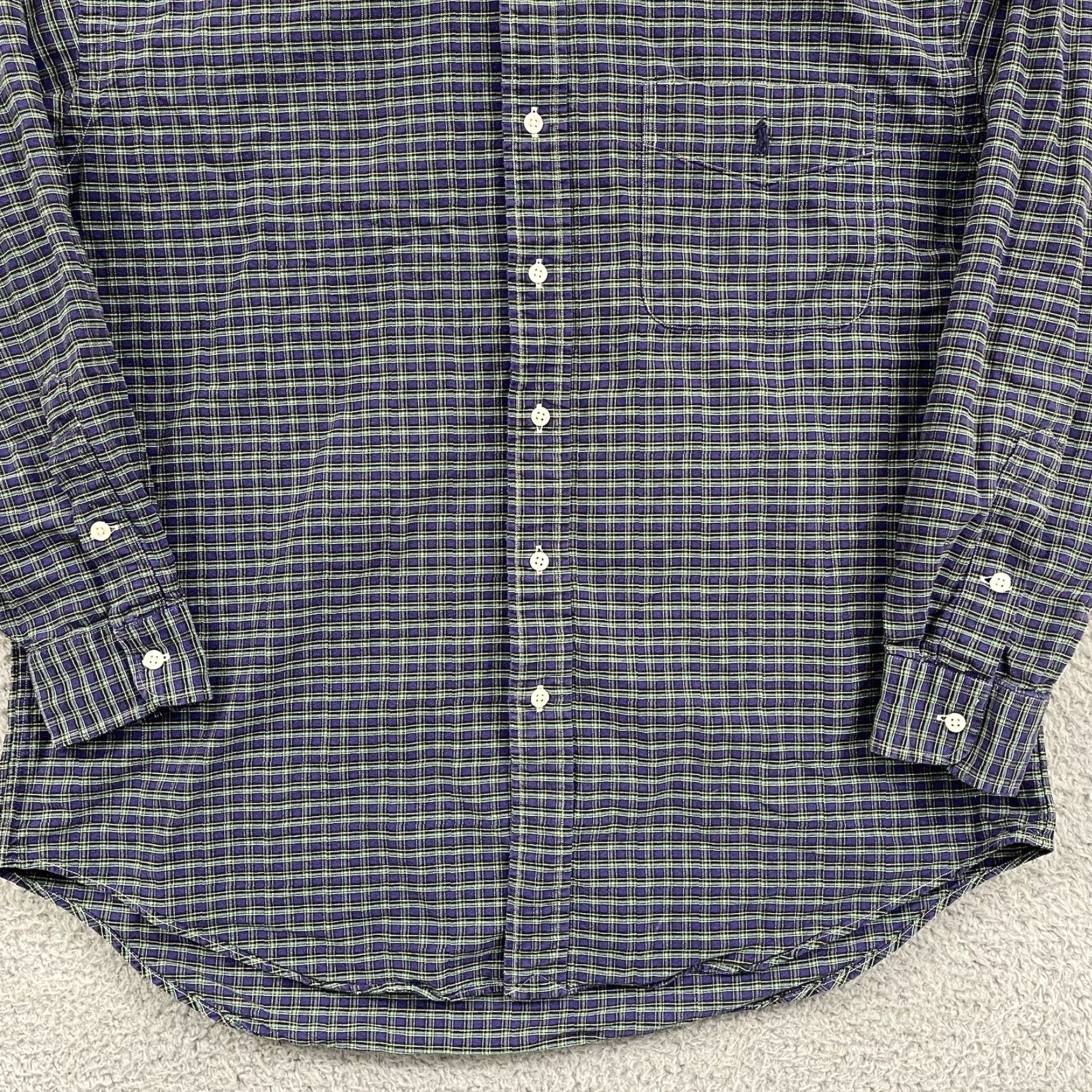 Polo Ralph Lauren VINTAGE Polo Ralph Lauren Shirt Mens M Purple Green Check Plaid Long Sleeve Casual Size US M / EU 48-50 / 2 - 2 Thumbnail