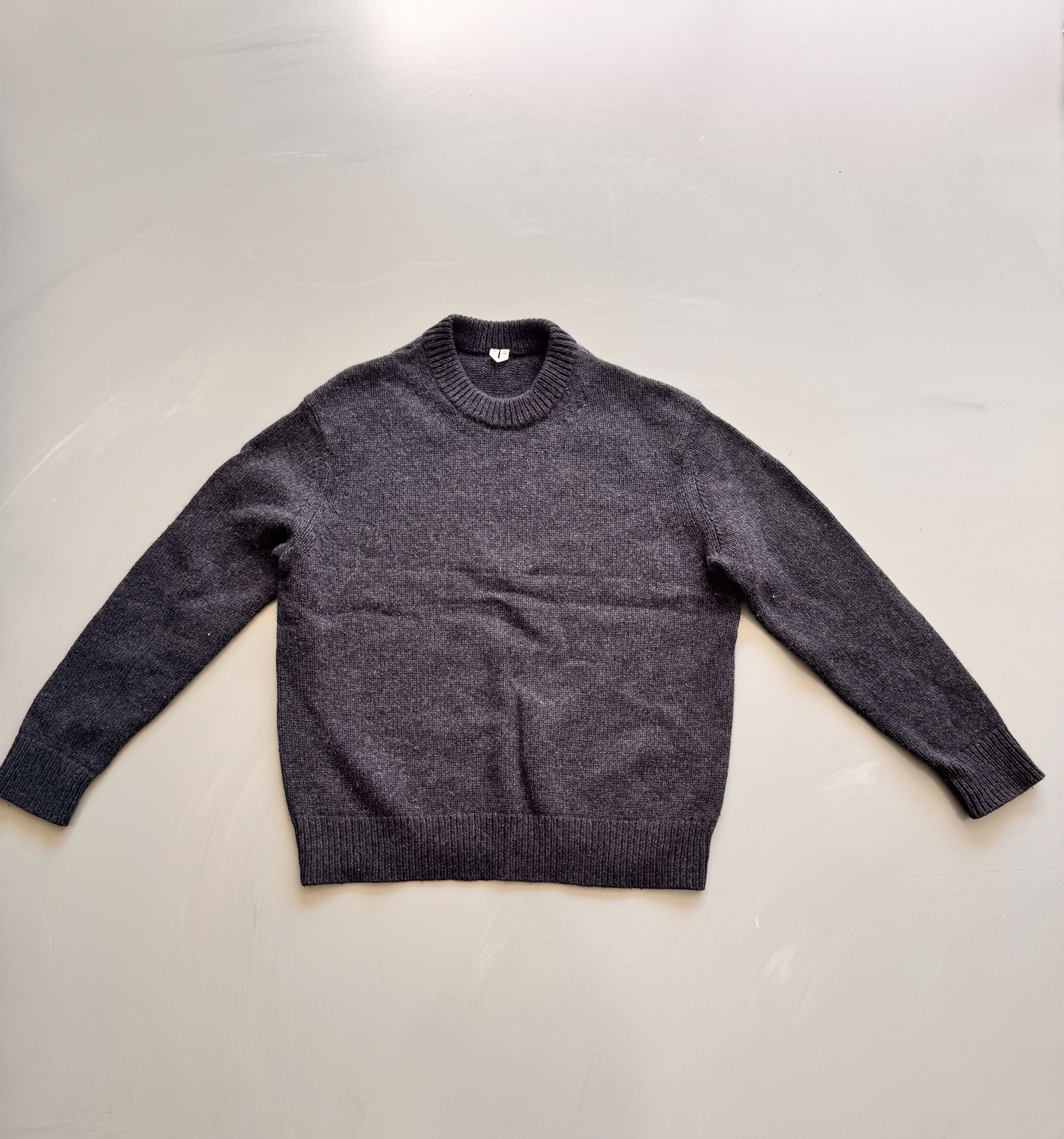 Grey Boxy Knit Sweater