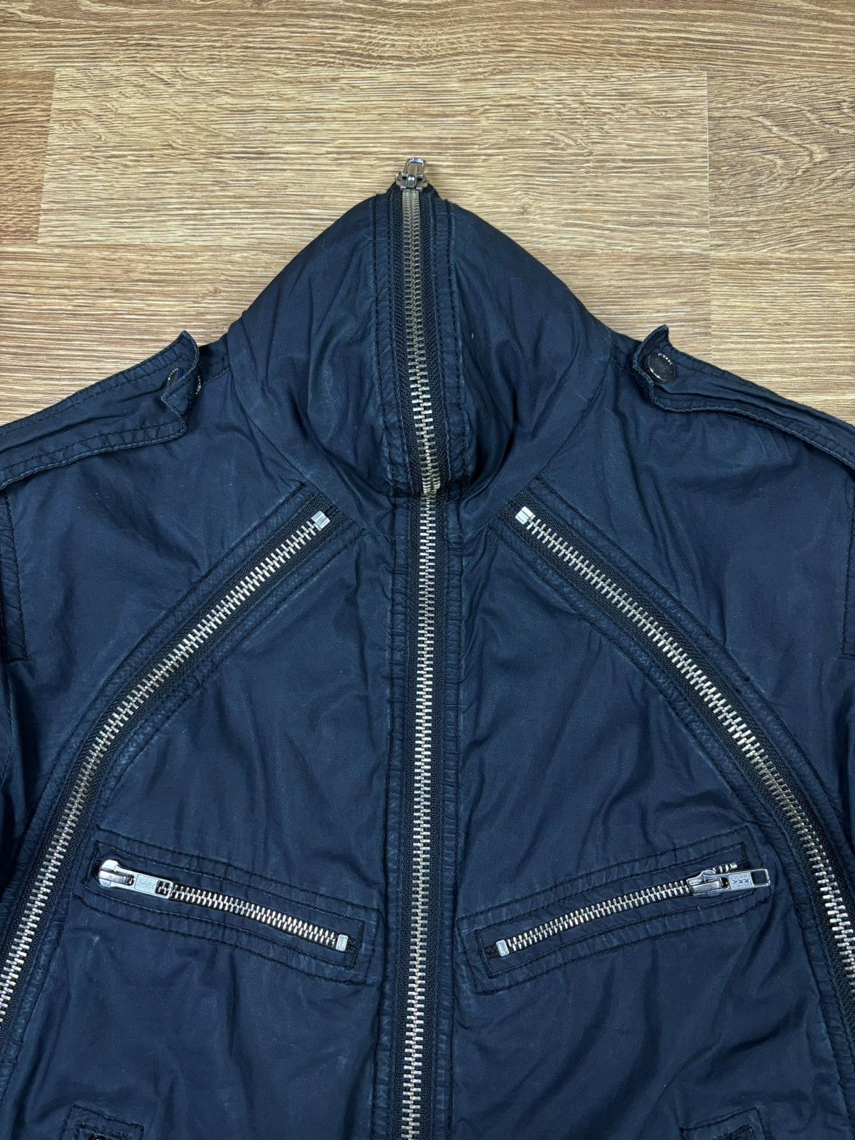 Diesel × Vintage Diesel Multizip Navy Racer Jacket Size US S / EU 44-46 / 1 - 6 Thumbnail