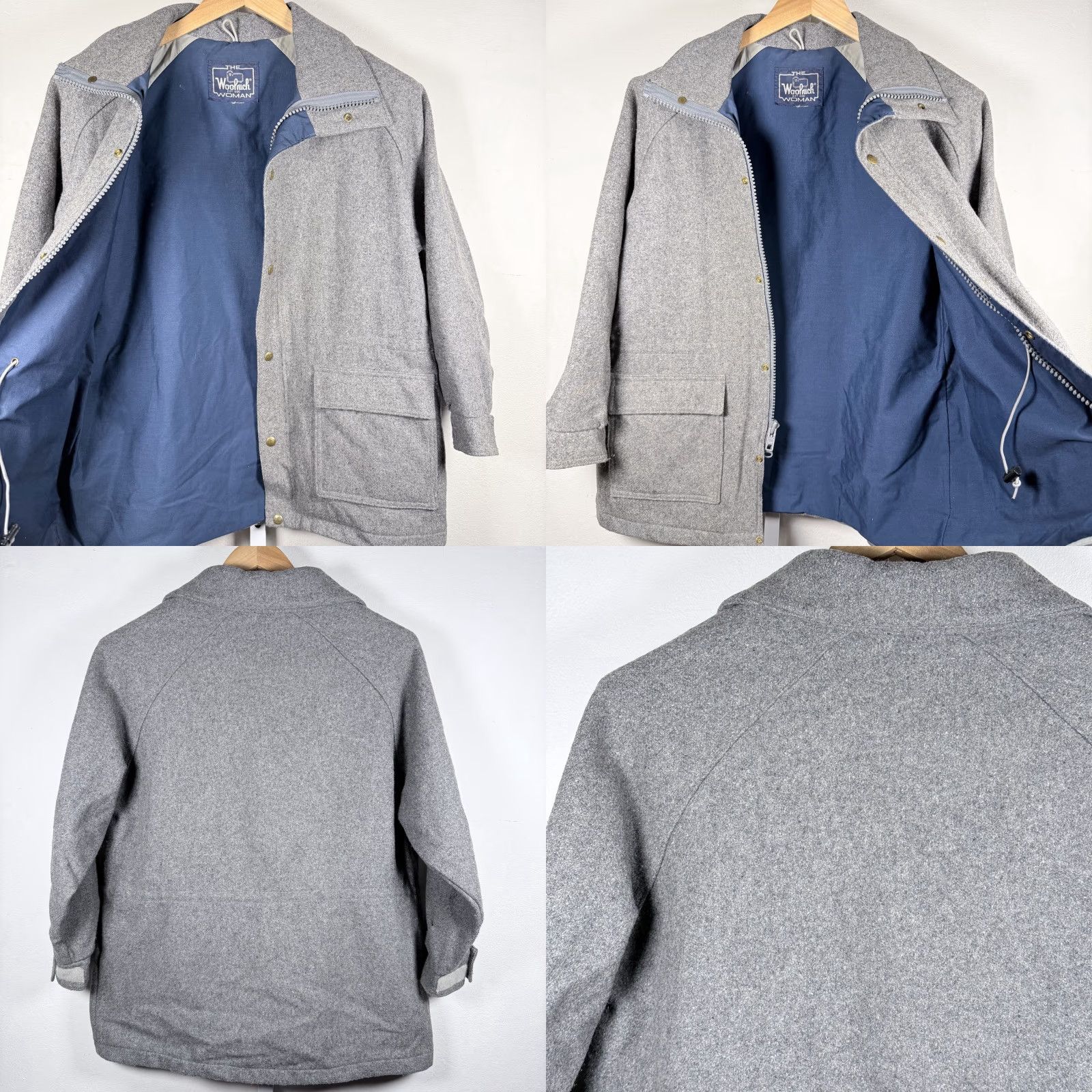 Vintage VINTAGE Woolrich Coat Gray Wool Long Sleeve Pockets Women Large Parka 90s Outdoor USA Womens Size L / US 10 / IT 46 - 8 Thumbnail