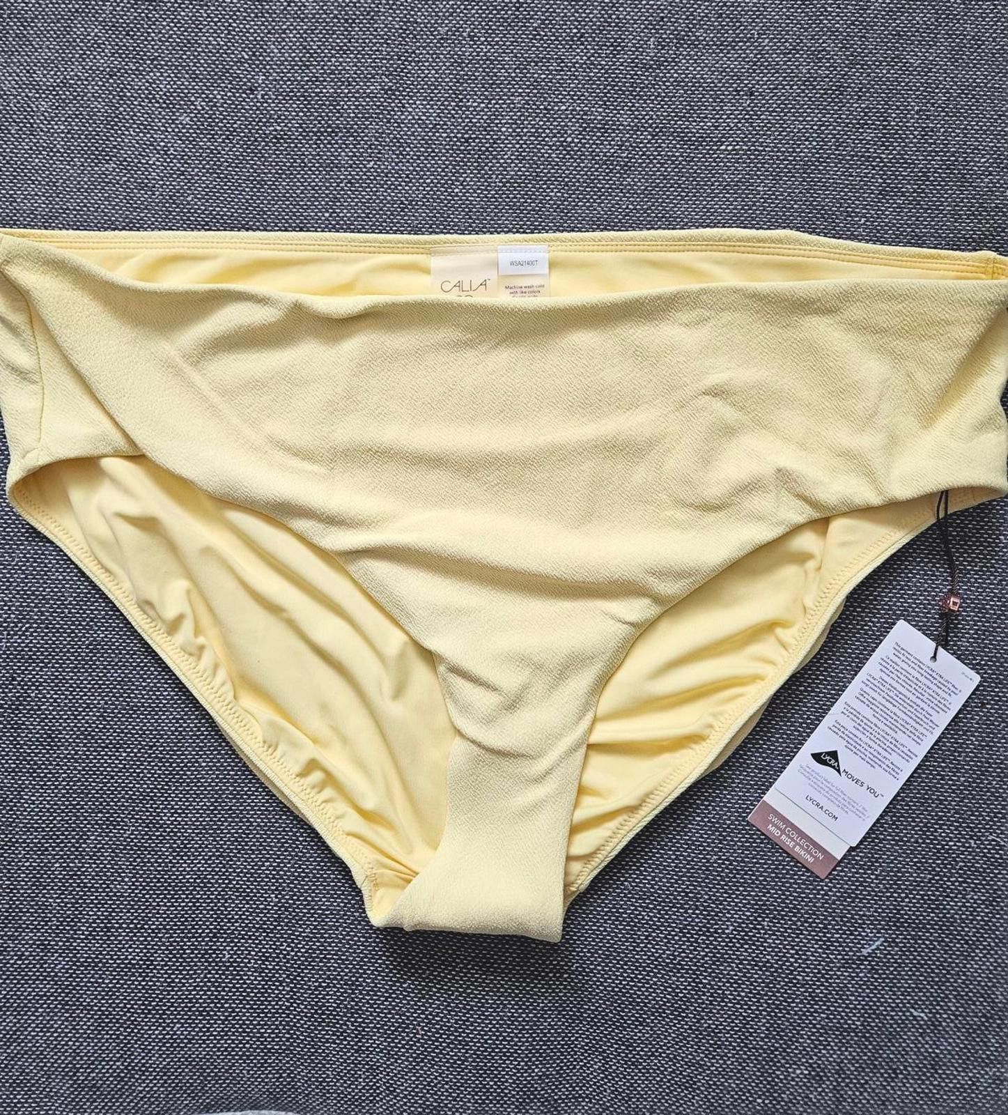 Designer Nwt Calia Women's XL Yellow Bikini Bottom Size ONE SIZE - 1 Thumbnail