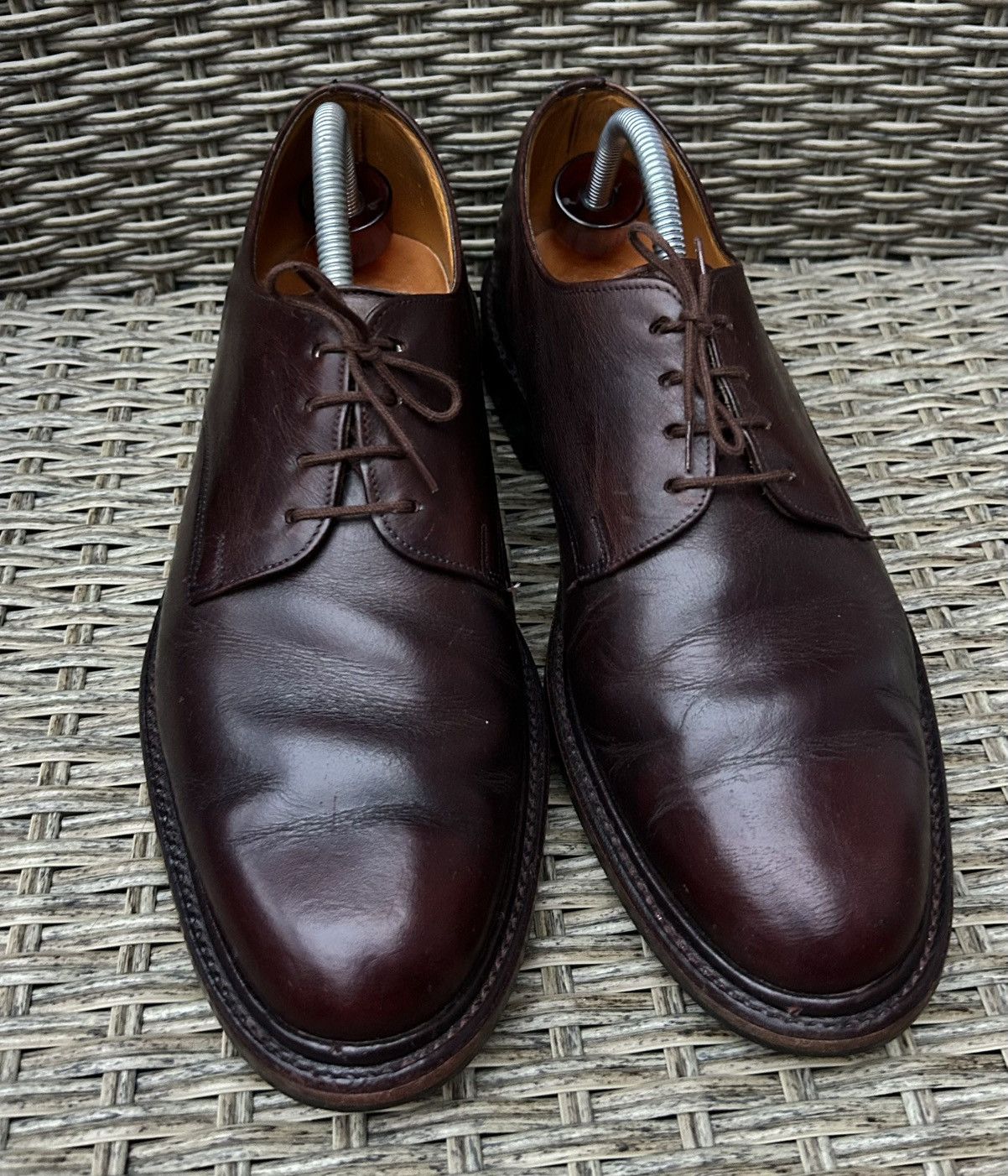 Grenson Vintage 90s Grenson Country Label Plain Toe Brown Derby Size US 8 / EU 41 - 3 Thumbnail