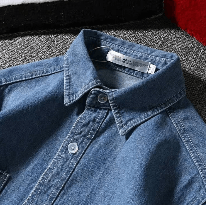 Japanese Brand × Vintage Japanese retro denim casual loose long-sleeved shirt jacket Size US M / EU 48-50 / 2 - 3 Thumbnail