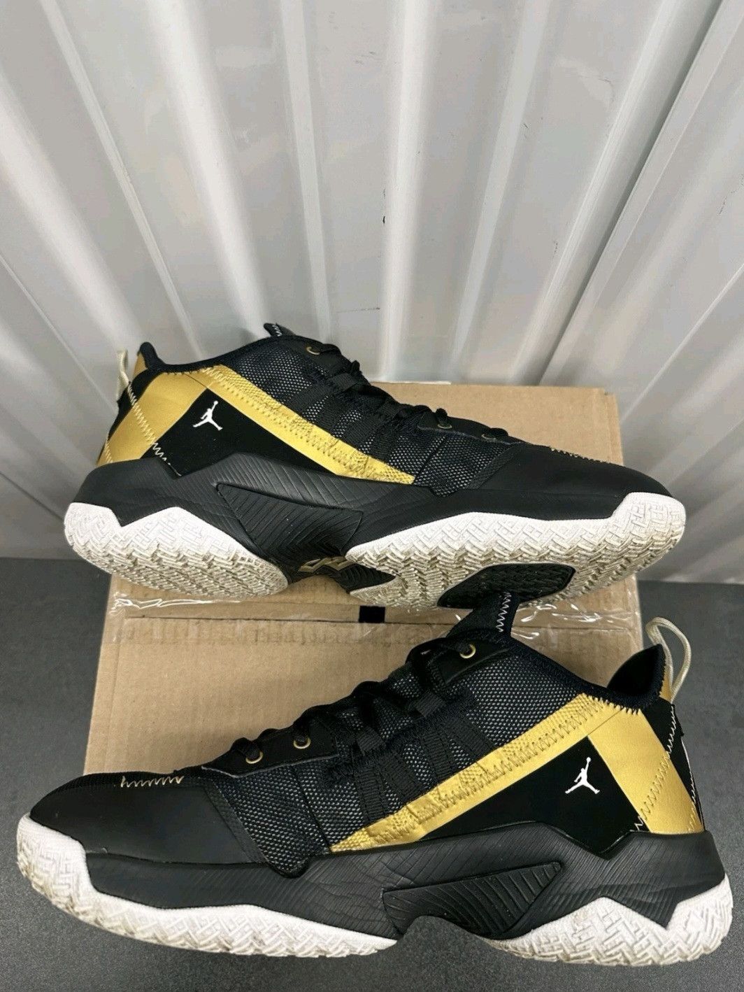 Jordan Brand Nike Air Jordan One Take 2 Black Metallic Gold Size 11.5 Men Size US 11.5 / EU 44-45 - 4 Thumbnail