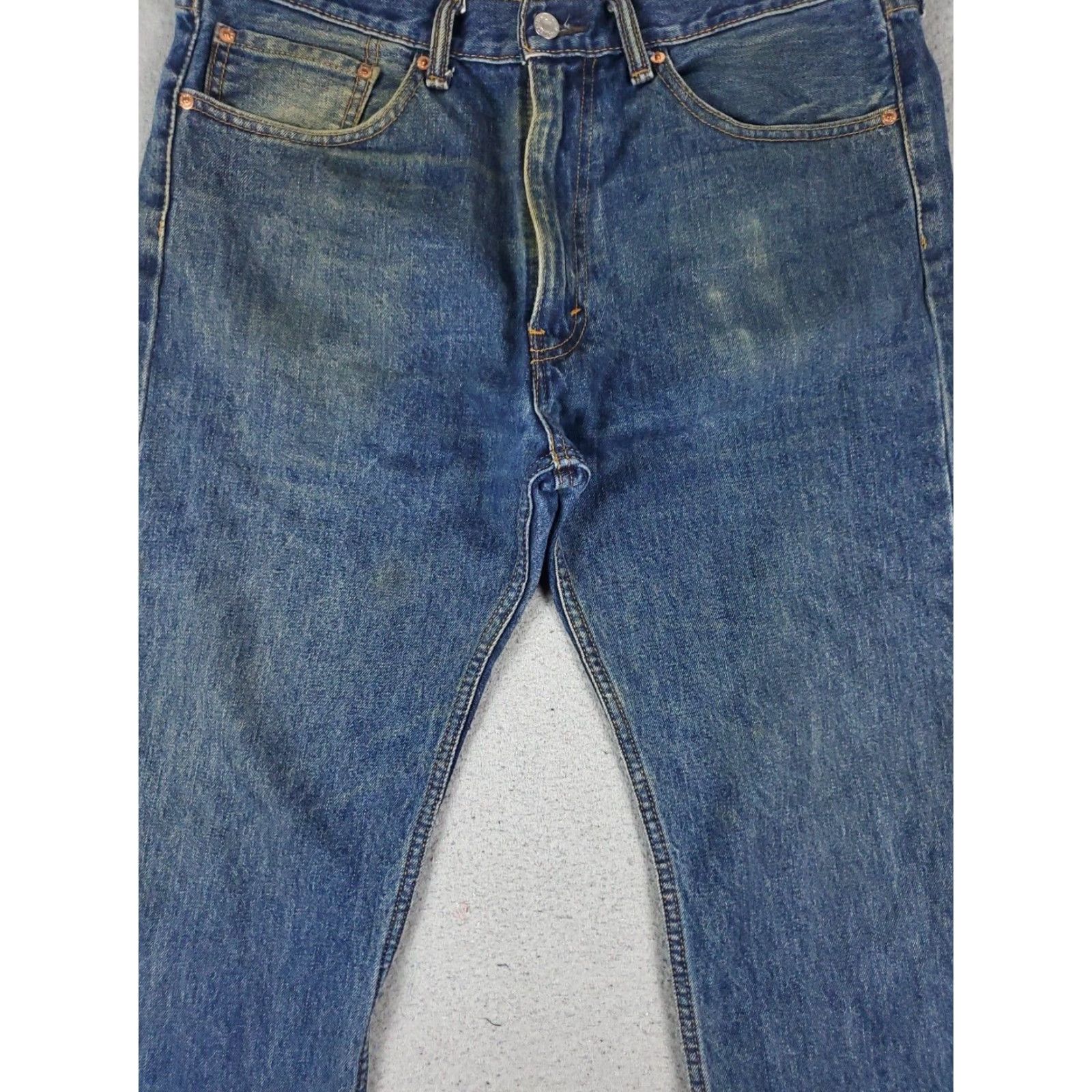 Levi's Mens Levis 505 Blue Jeans 36x32 Extra Large XL Casual Straight Leg Denim Pants Size US 36 / EU 52 - 6 Thumbnail