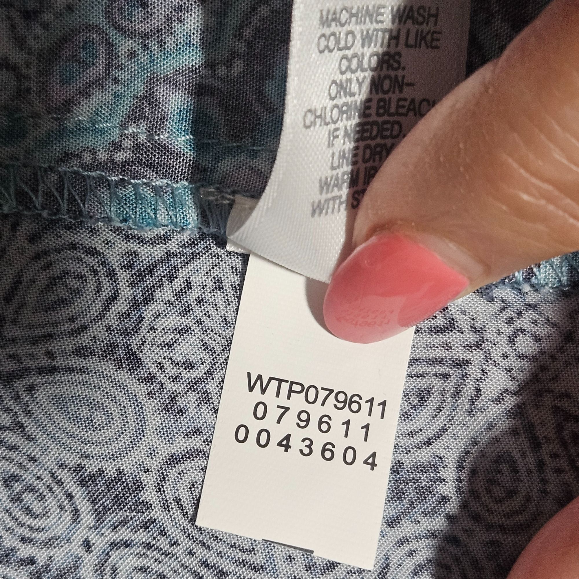 J. Jill J. Jill Women’s Blue Print Top L Button Down Boho Chic Coast Size L / US 10 / IT 46 - 5 Thumbnail