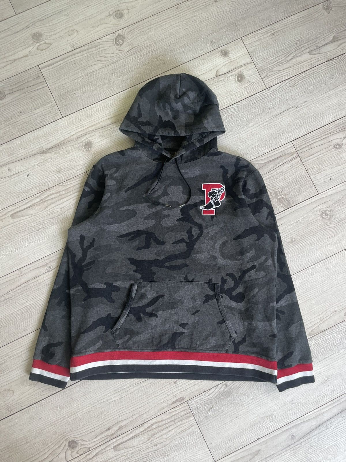 Vintage Polo Ralph Lauren P Wing Camo Hoodie Size US XXL / EU 58 / 5 - 1 Thumbnail