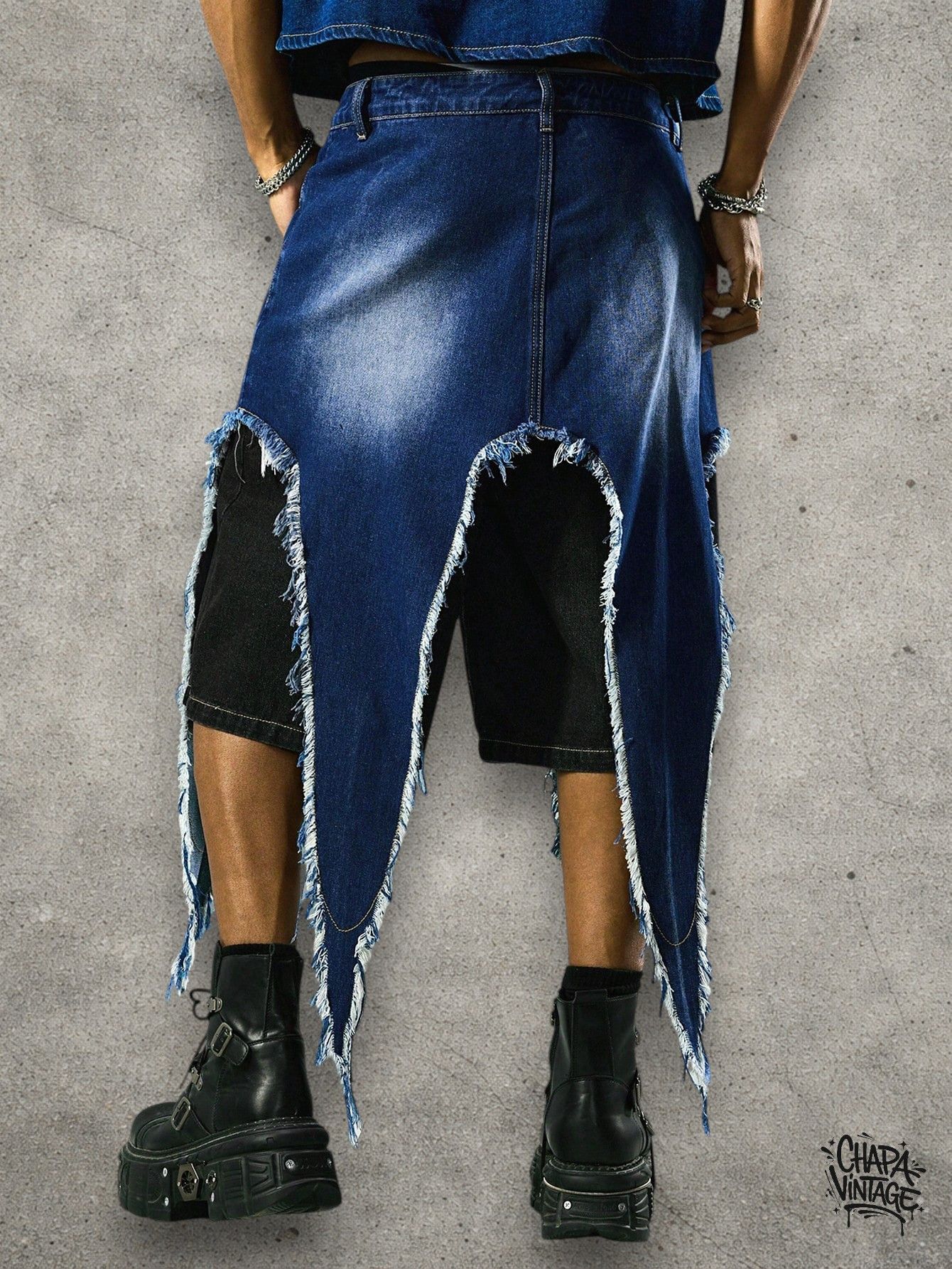 Japanese Brand Opium goth denim shorts Size US 32 / EU 48 - 3 Thumbnail
