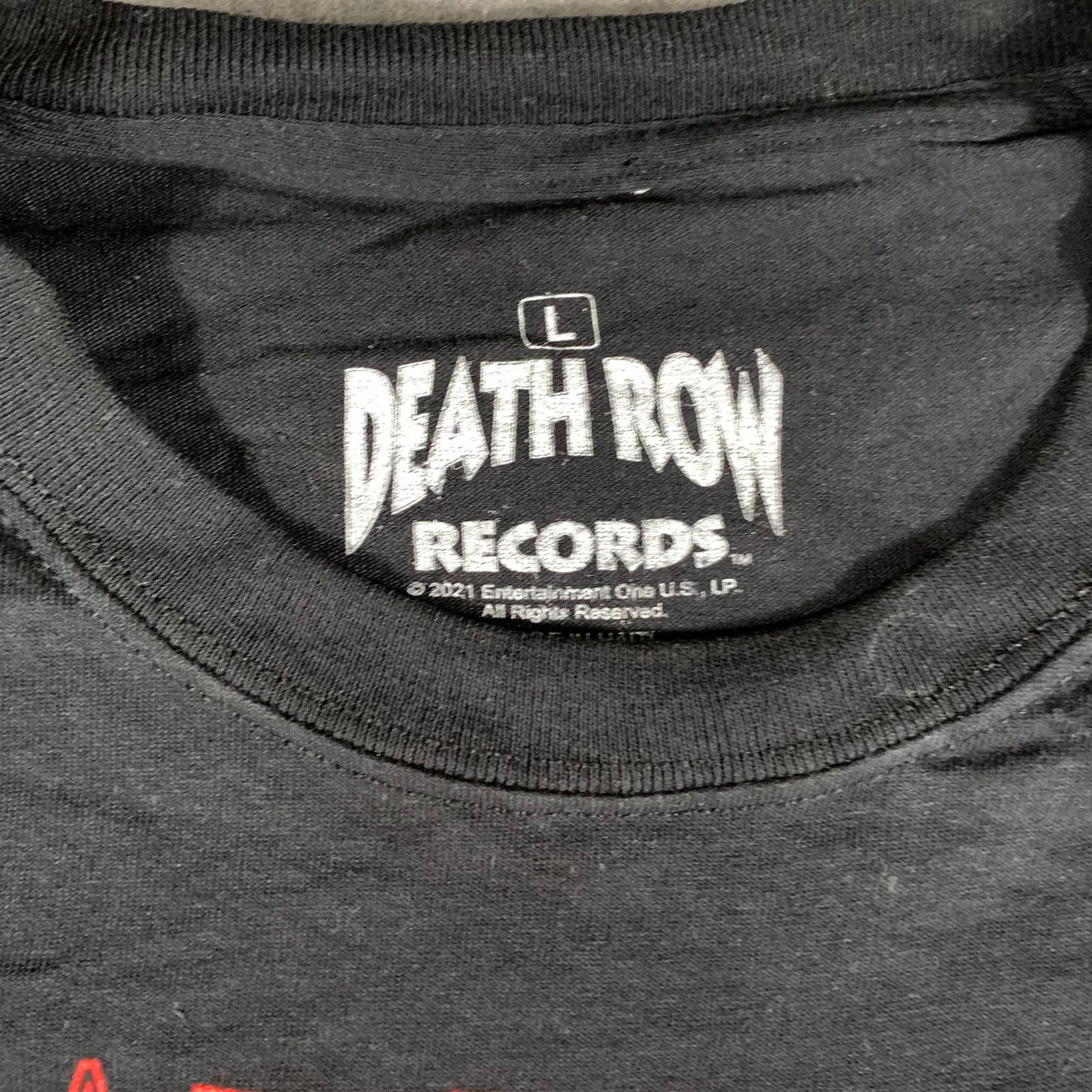 Death Row Records Deathrow Records Shirt Adult Large Black Casual T Shirt Mens Size US L / EU 52-54 / 3 - 3 Thumbnail