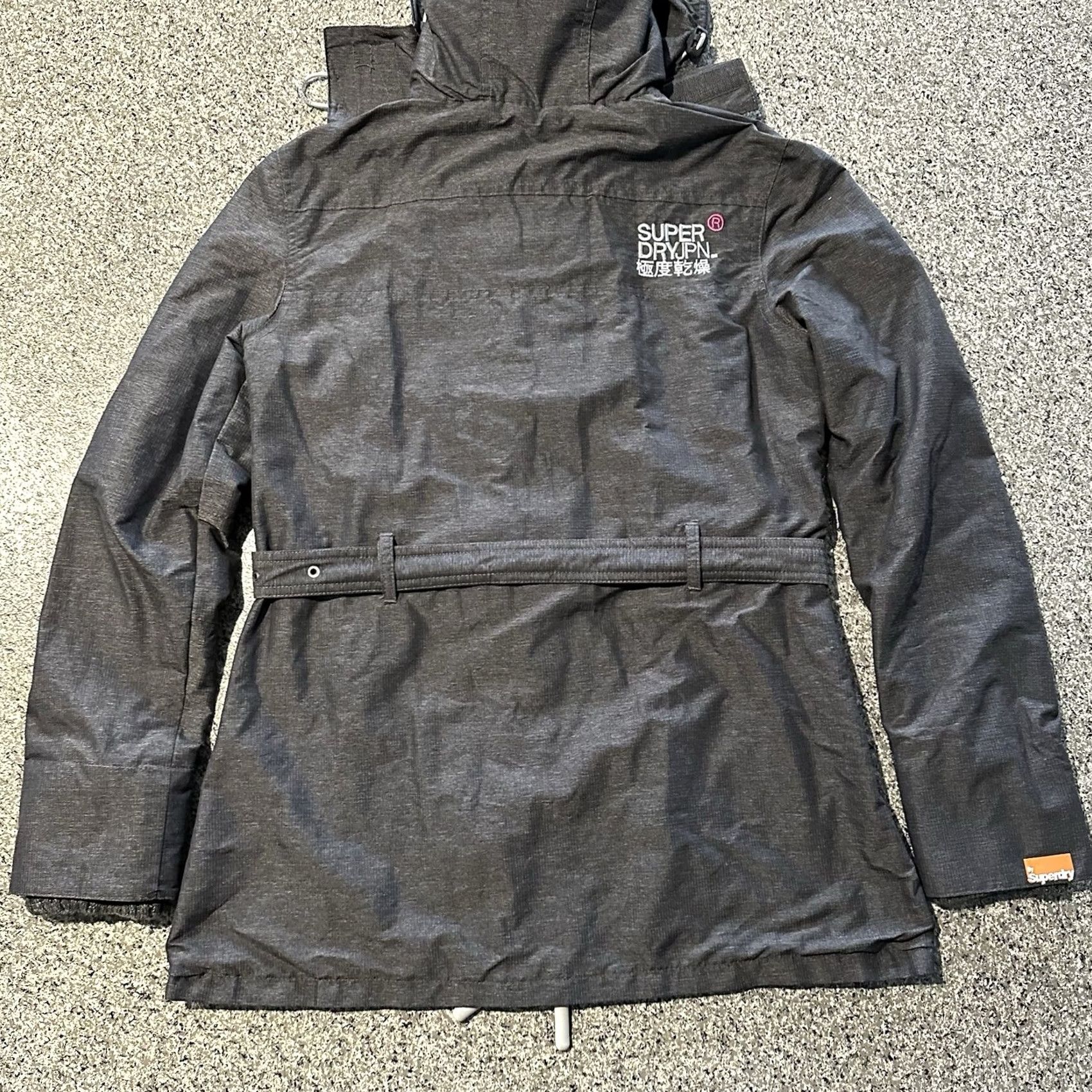Superdry Superdry Jacket Womens M Windbreaker Rain Coat Parka Grey Belted Windproof Zip Hooded Full Zip Slim Size M / US 6-8 / IT 42-44 - 5 Thumbnail