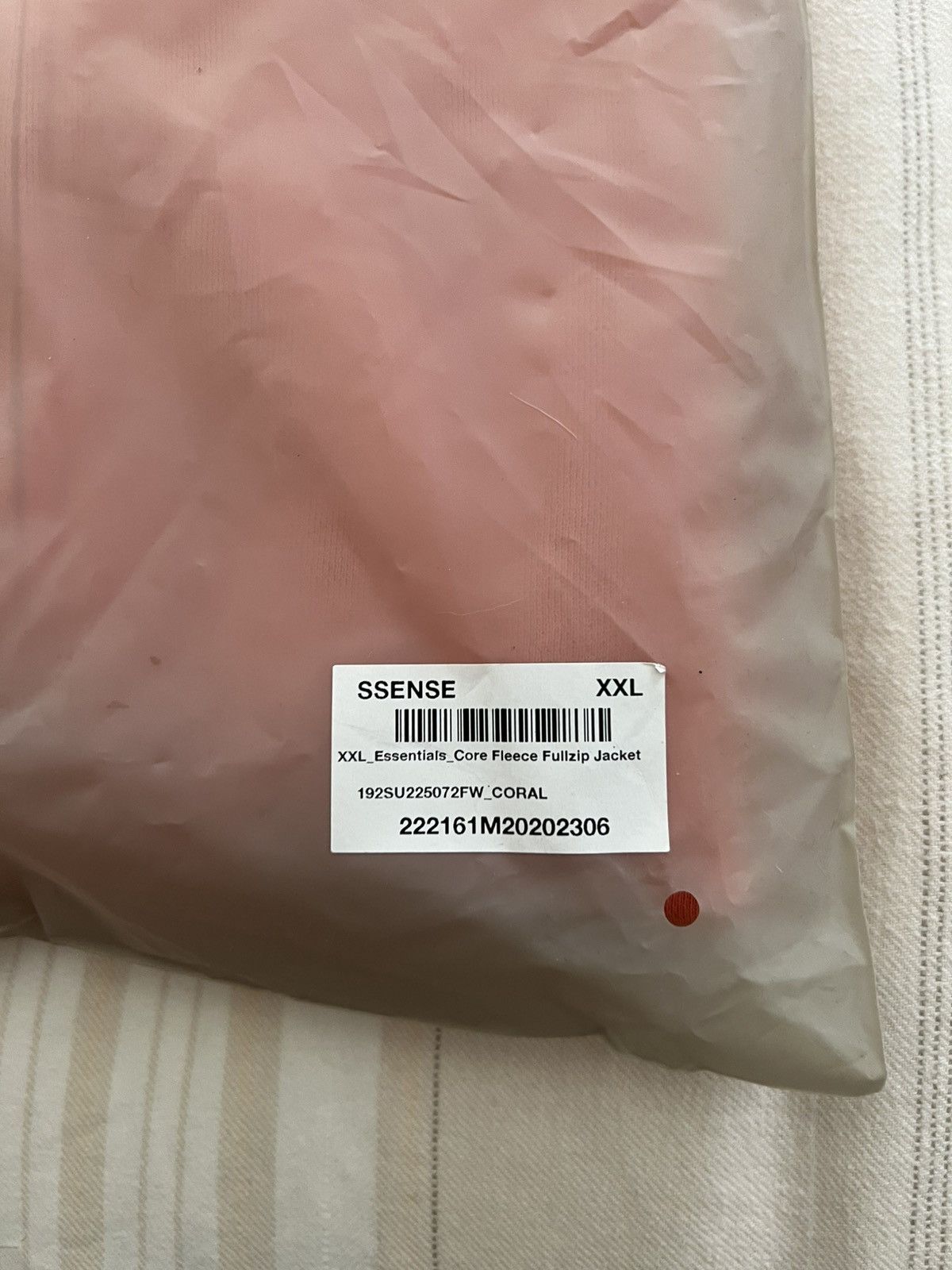 Essentials × Fear of God FEAR OF GOD ESSENTIALS FOG Pink Full Zip Fleece Jacket XXL Size US XXL / EU 58 / 5 - 10 Thumbnail
