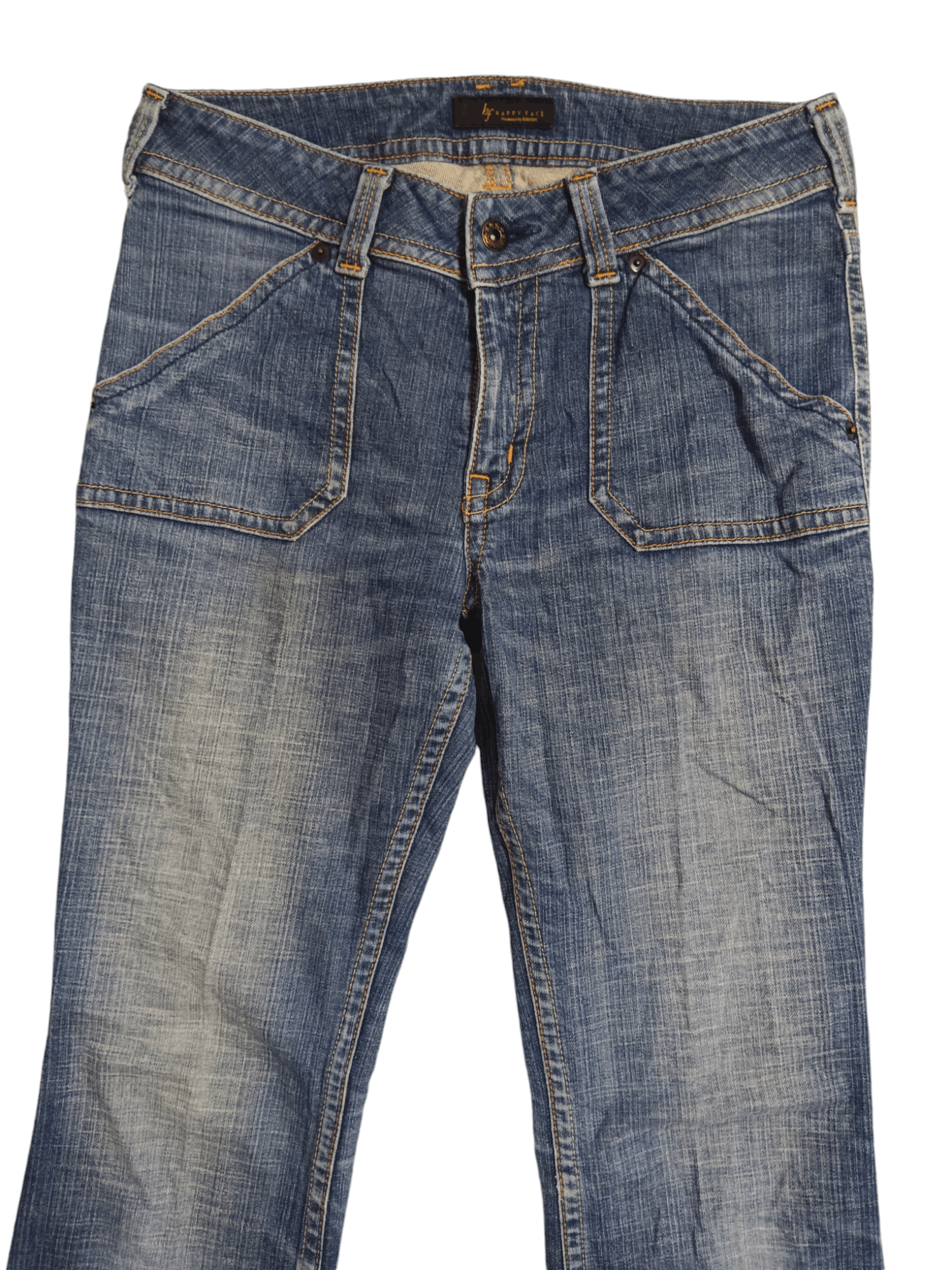 If Six Was Nine Bobson Distressed Stretchable Skinny Flare Bush Denim Size 30" / US 8 / IT 44 - 2 Thumbnail