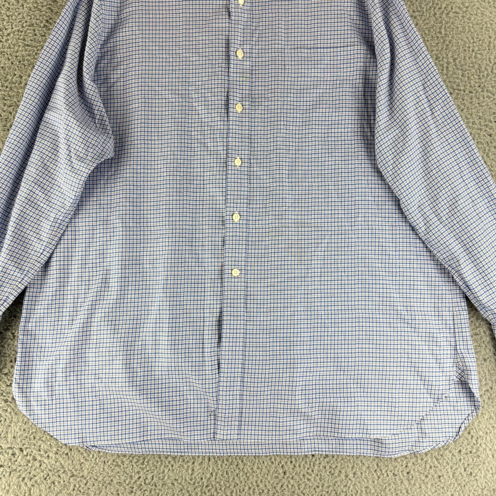 Ralph Lauren Ralph Lauren Button-Down Shirt Mens XXL Blue Plaid Twill Cotton Button-Up Long Sleeve Classic Fit Regular Size 2XL Navy Blue? Size US XXL / EU 58 / 5 - 4 Thumbnail