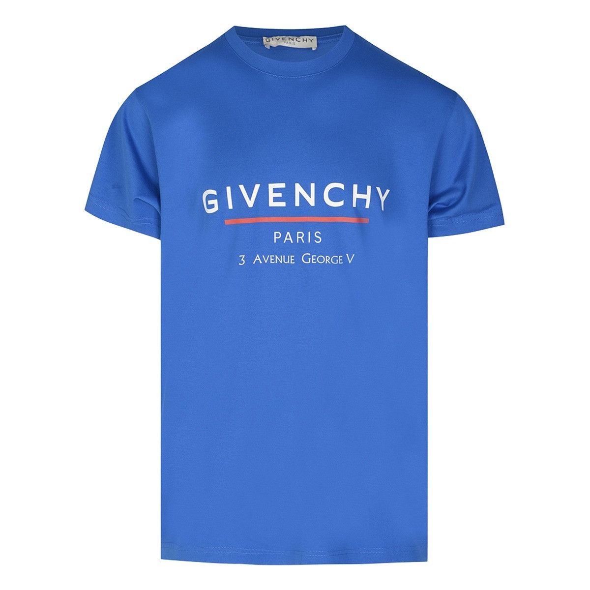 image of Givenchy O1Srvl11E0524 Logo T-Shirts In Blue, Men's (Size Large)