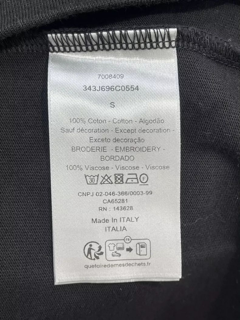 Dior Dior Embroidered logo black short sleeves Size S / US 4 / IT 40 - 6 Thumbnail