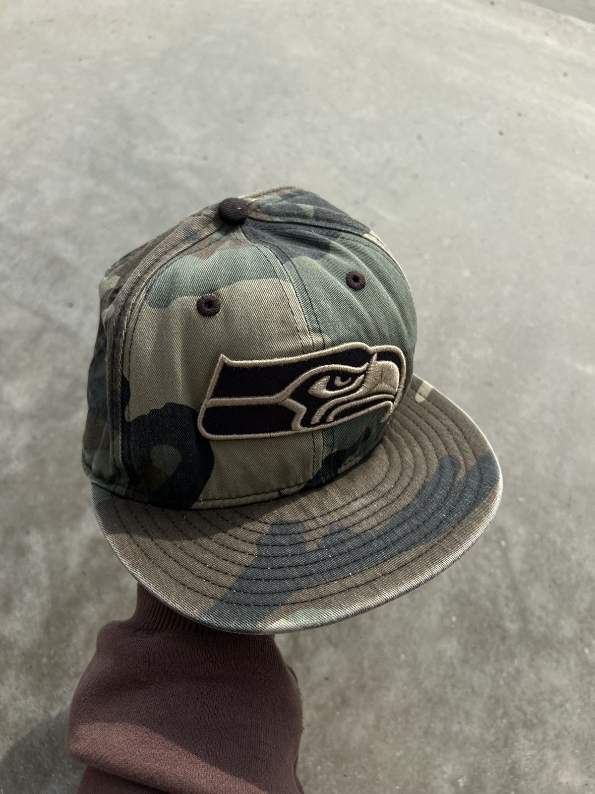 New Era × Vintage New Era Camo Seattle Seahawks vinage cap Size ONE SIZE - 3 Thumbnail