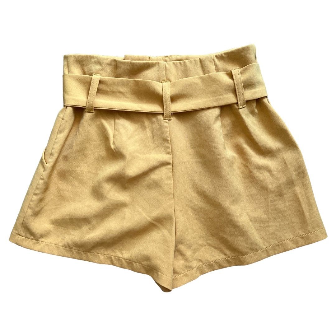 Forever 21 Forever 21 Yellow Belted Shorts, XS Size 25" / US 0 / IT 36 - 2 Thumbnail
