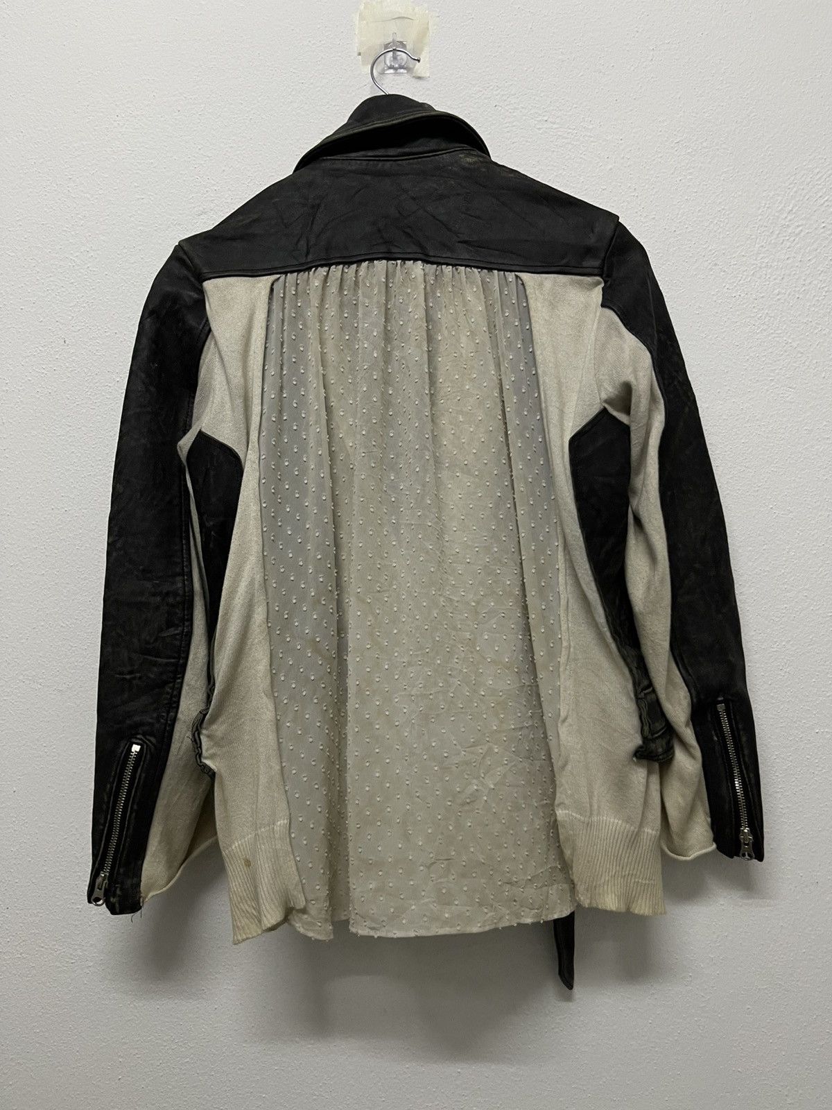 Undercover SS 21 UNDERCOVER LEATHER MIX KNIT RIDERS JACKET RARE Size US S / EU 44-46 / 1 - 3 Thumbnail