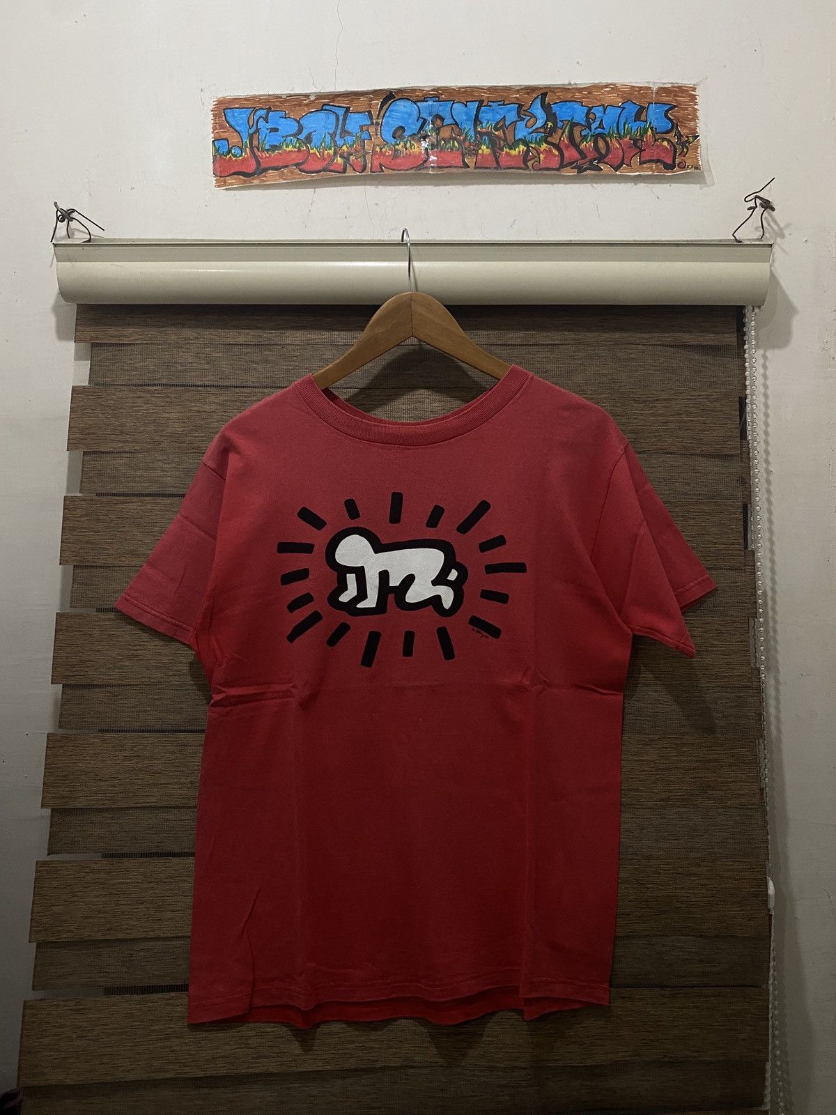 Vintage Vintage 90s Keith Haring Barking Dog Pop Art Tee Size US M / EU 48-50 / 2 - 1 Thumbnail