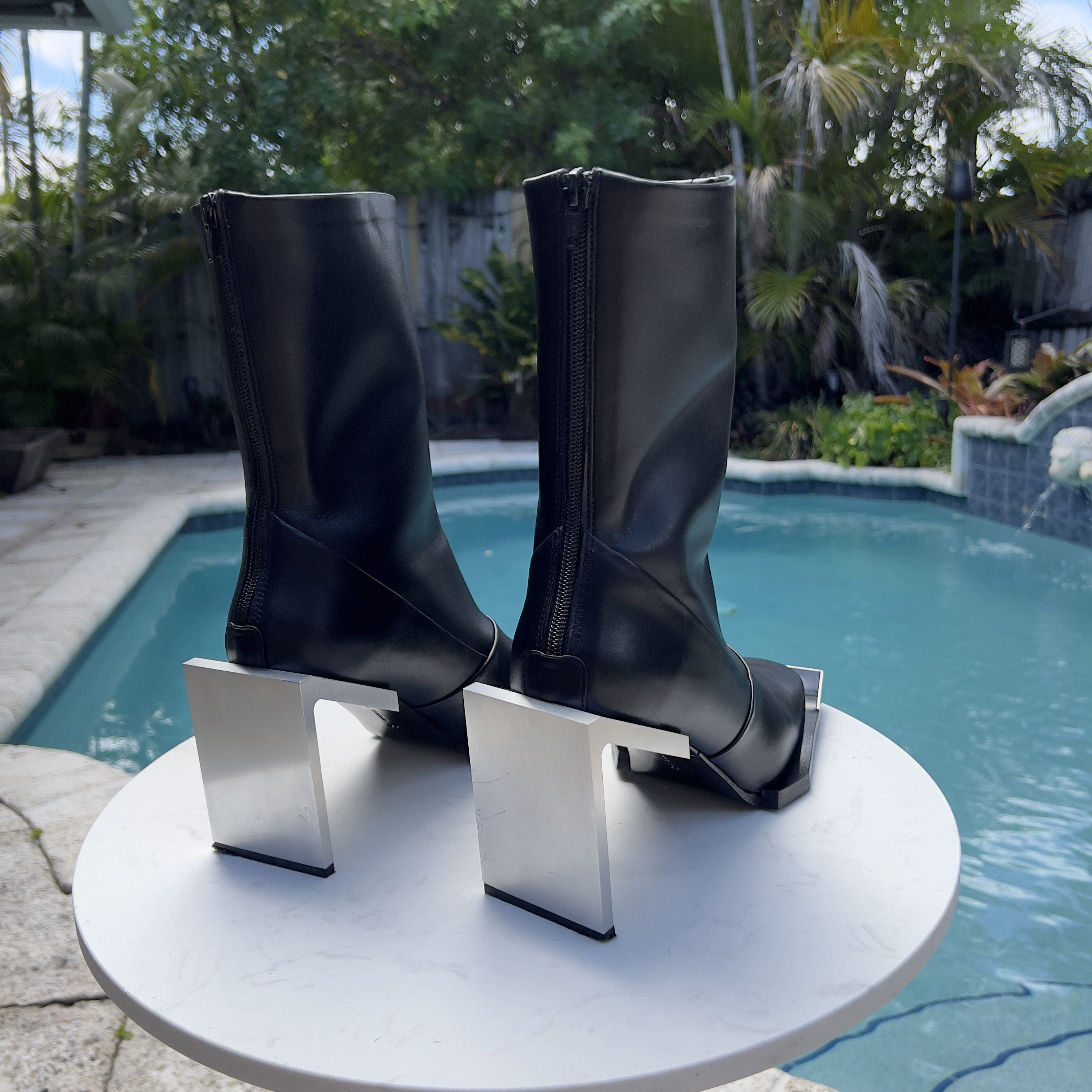Heliot Emil Heliot Emil Black Leather Mid-Calf Boots - Utilitarian Size US 11 / EU 44 - 3 Thumbnail