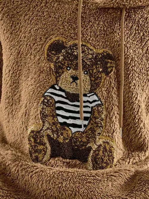 Other Hoodies for Men Fluffy Teddy Bear Pattern Sweatshirts Size US S / EU 44-46 / 1 - 3 Thumbnail