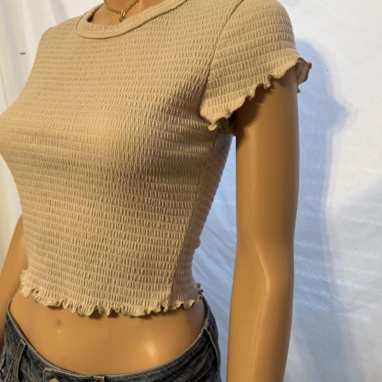 Other Altar'd State Women's Cream and Tan Crop-top Size S / US 4 / IT 40 - 3 Thumbnail