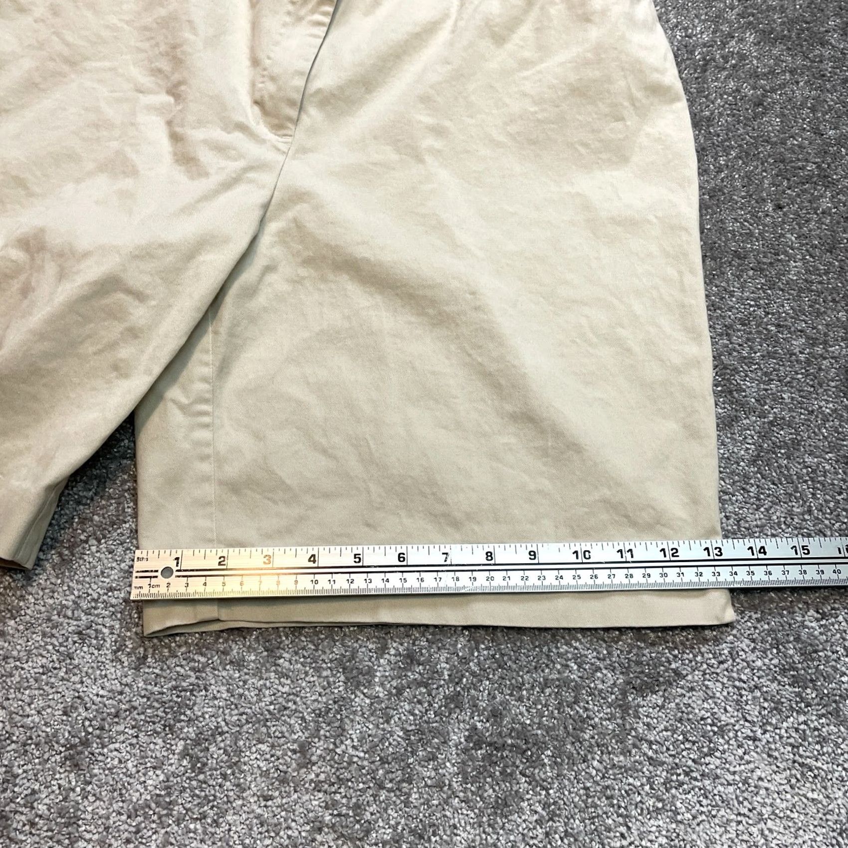 Vintage Kim Rogers Sweatshorts Womens 18 Beige Stretch Button Cotton Solid Soft 10" Inseam Insm Plus Size Size 25" / US 0 / IT 36 - 3 Thumbnail