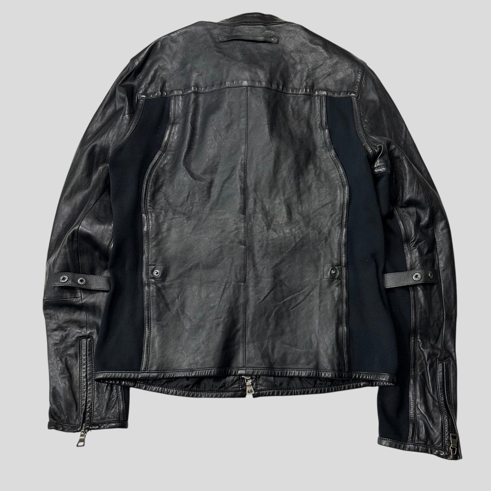 Prada Prada Sport SS00 Leather Biker Curved Panelled Moto Jacket S Size US S / EU 44-46 / 1 - 6 Thumbnail