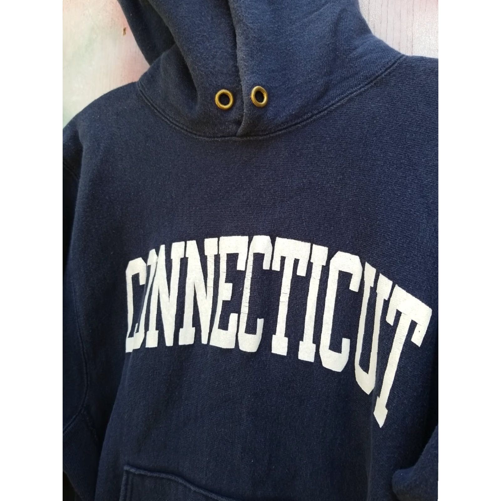 Champion VINTAGE Champion Reverse Weave Hoodie Sweatshirt Medium Blue USA Pull over Unisex Adults Men Women Chest 20 Length 24 Size US M / EU 48-50 / 2 - 2 Thumbnail