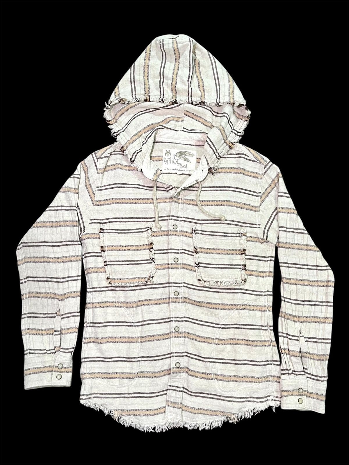Le Grande Bleu (L.G.B.) Japanese Goa flanel hoodie punk style Size US M / EU 48-50 / 2 - 1 Thumbnail