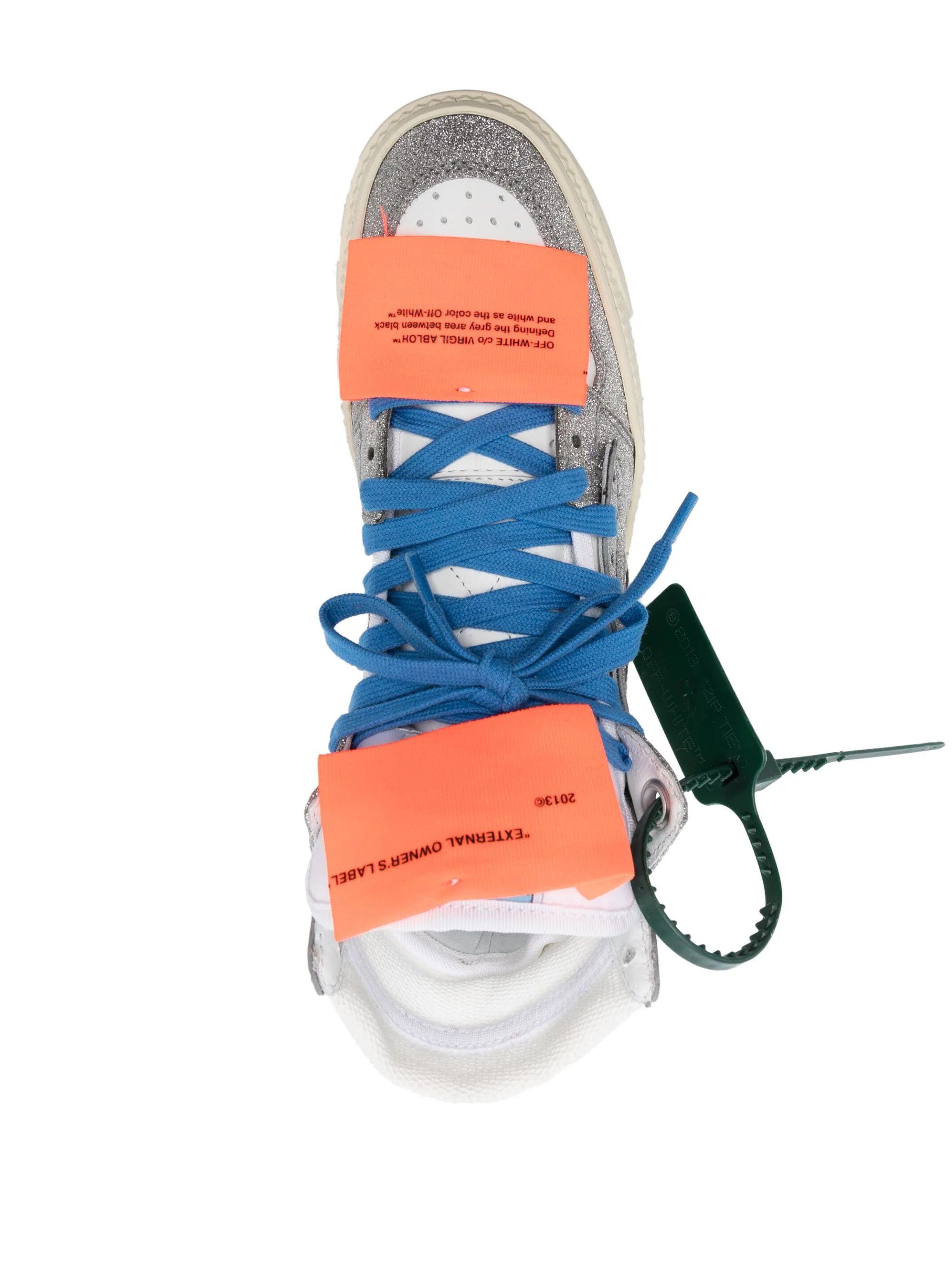 Off-White o1in1s1024 Q:1 / Court Special Glitter High-Top Sneakers Size US 5.5 / EU 38 - 4 Thumbnail