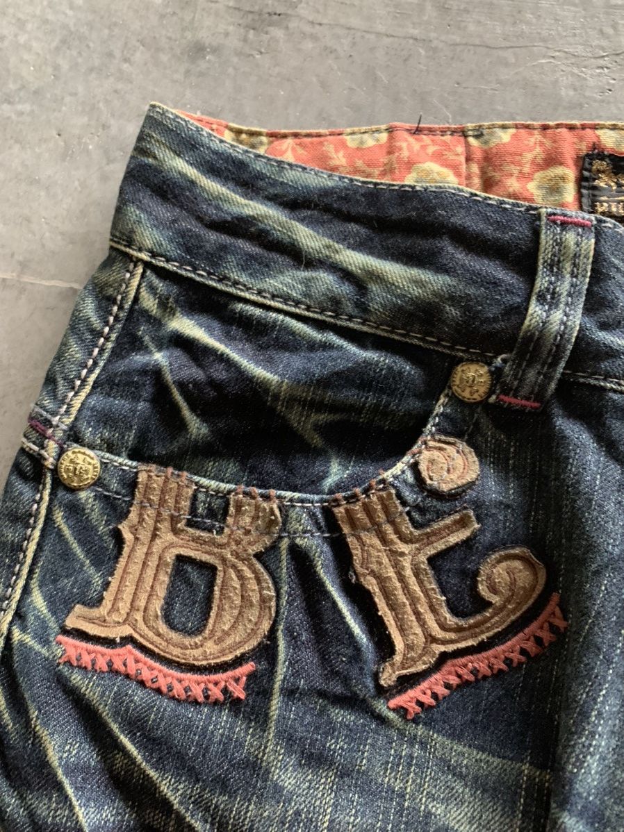 If Six Was Nine y2k rusty flare riobera jeans spellout embroidery hi-rise Size US 30 / EU 46 - 5 Thumbnail