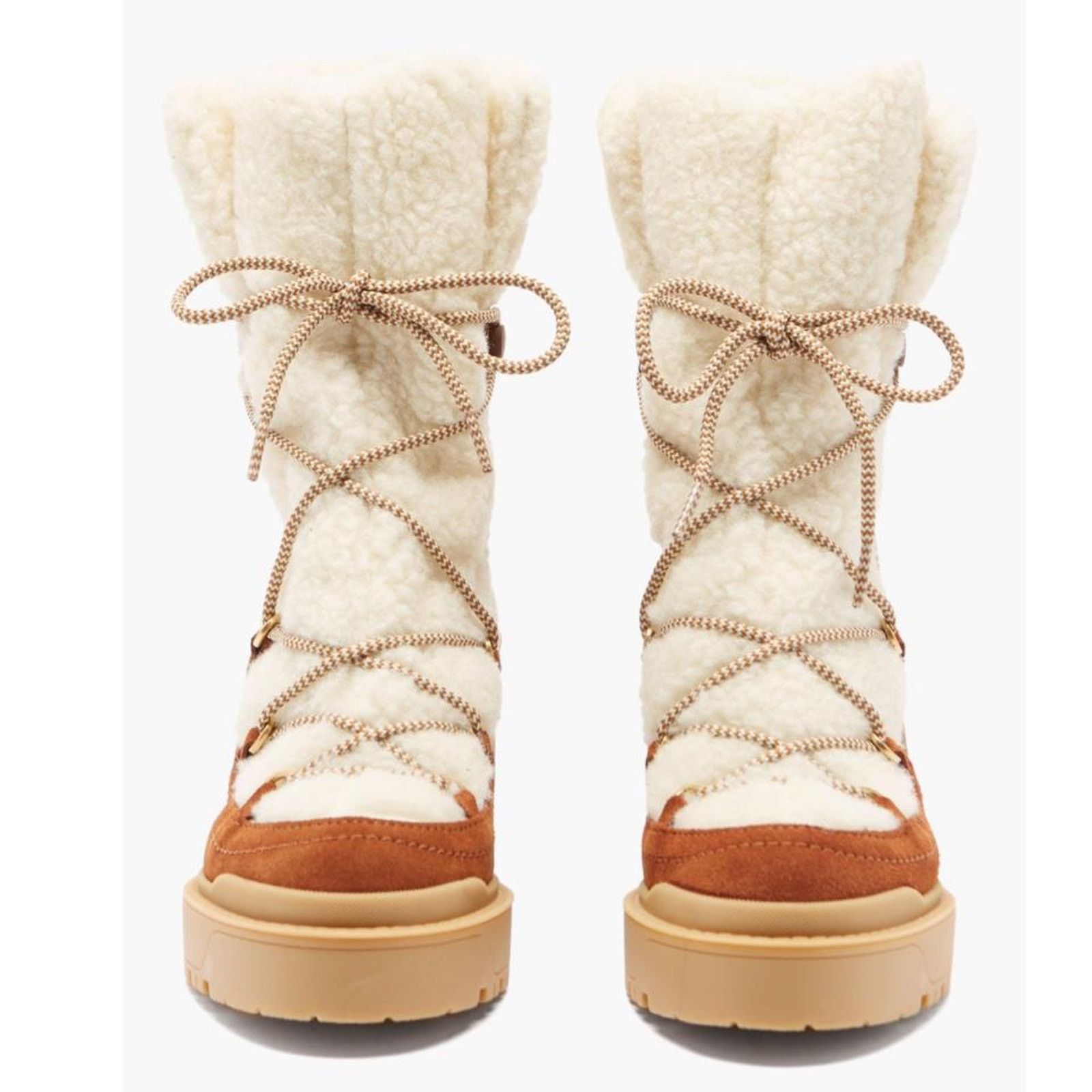 Valentino VLOGO suede leather and shearling ankle boots Size US 10.5 / IT 40.5 - 5 Thumbnail