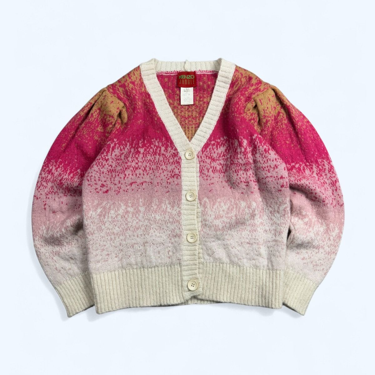 Kenzo Kenzo Jungle Vintage Wool Cardigan Size L Size L / US 10 / IT 46 - 1 Thumbnail